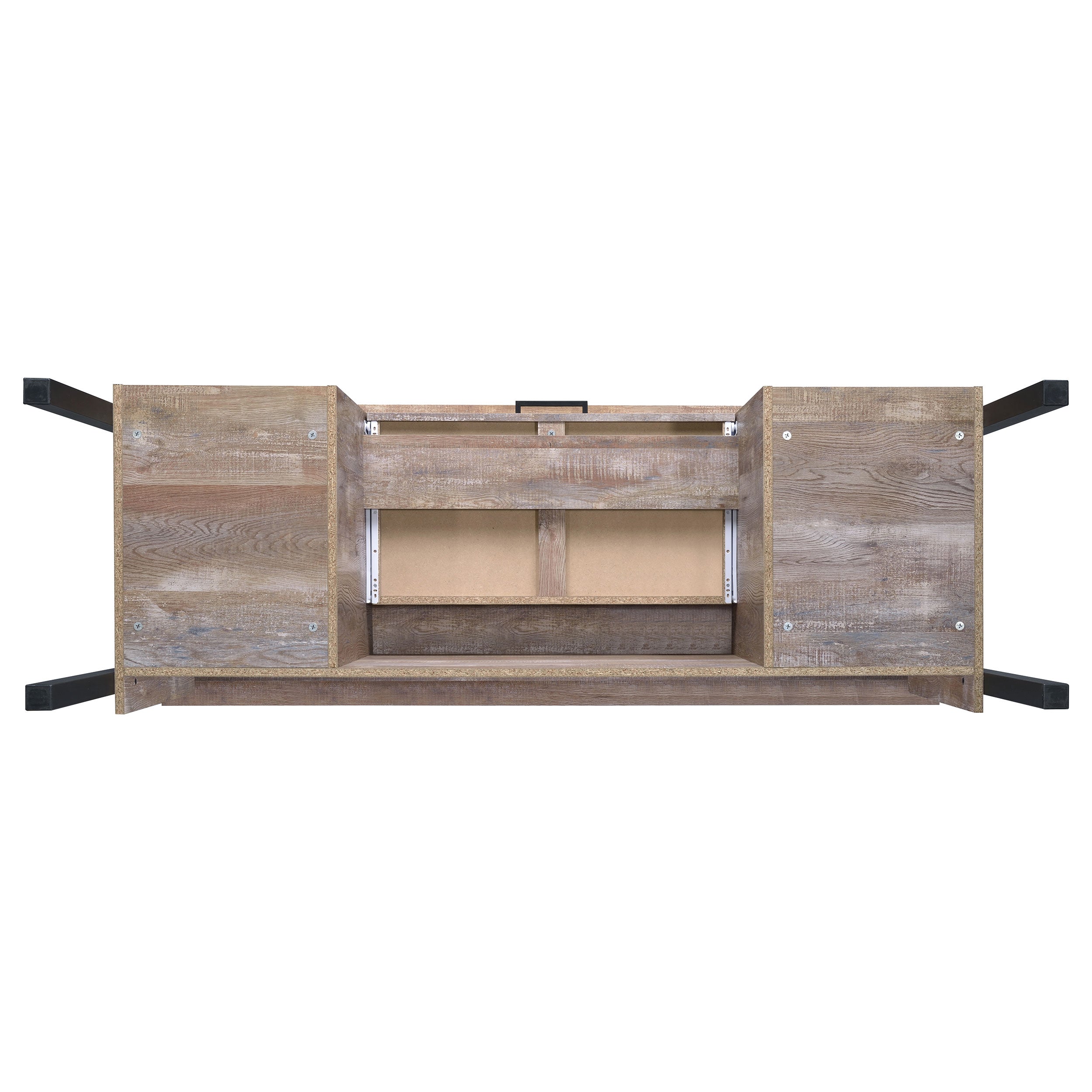 Samson 4-drawer Office Desk Weathered Oak