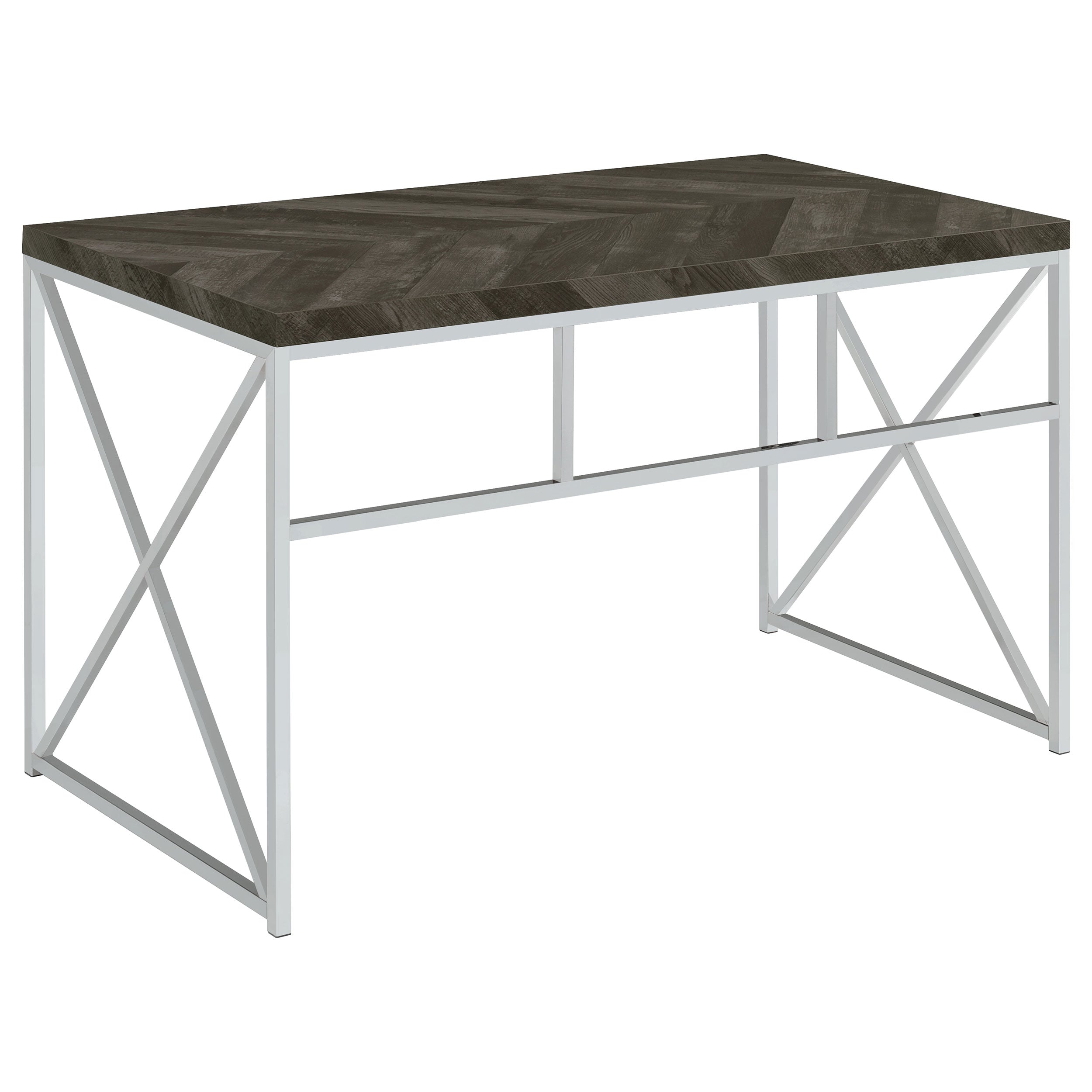 Grimma Writing Desk Rustic Grey Herringbone