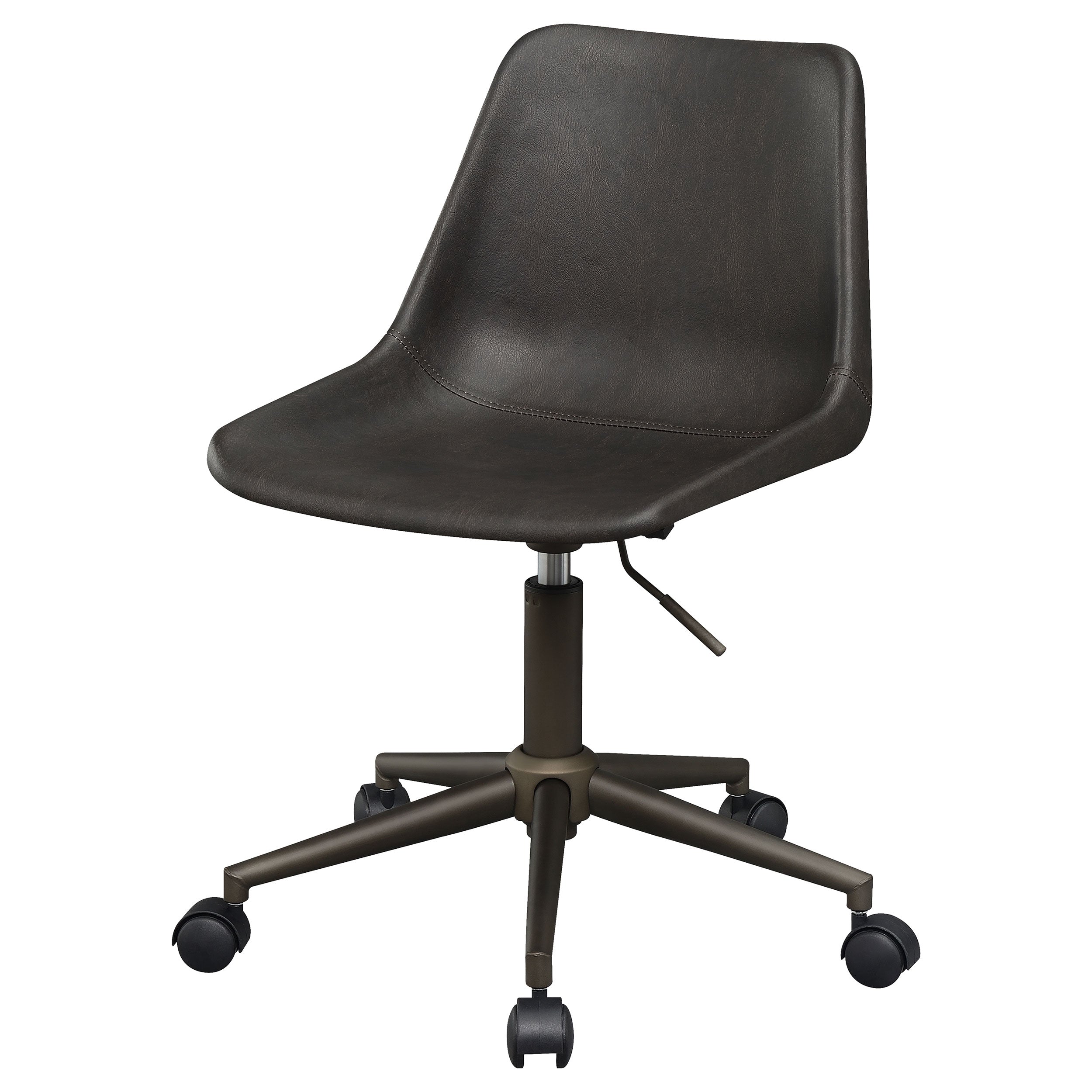 Carnell Adjustable Height Office Chair with Casters Brown and Rustic Taupe