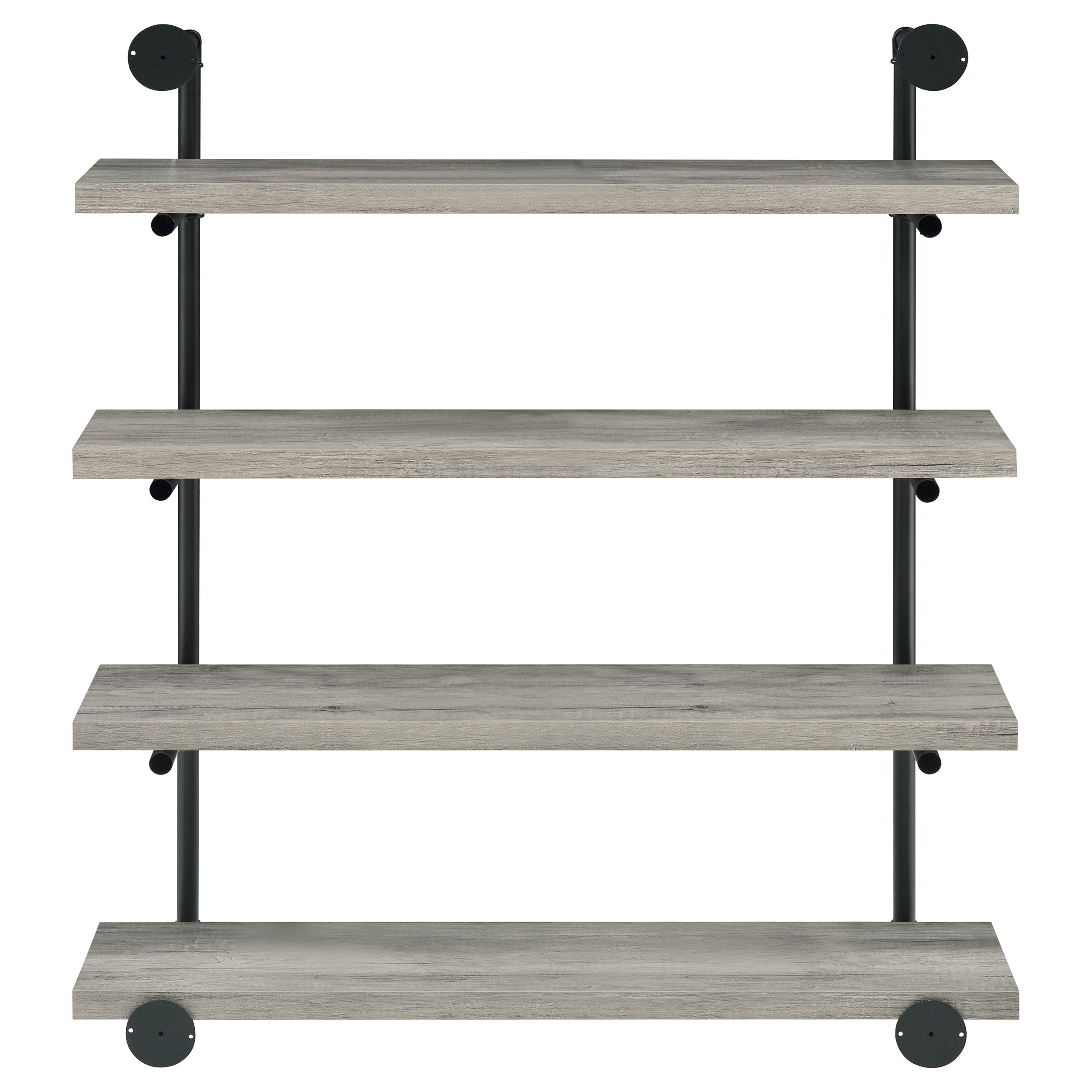 Elmcrest 40-inch Wall Shelf Black and Grey Driftwood