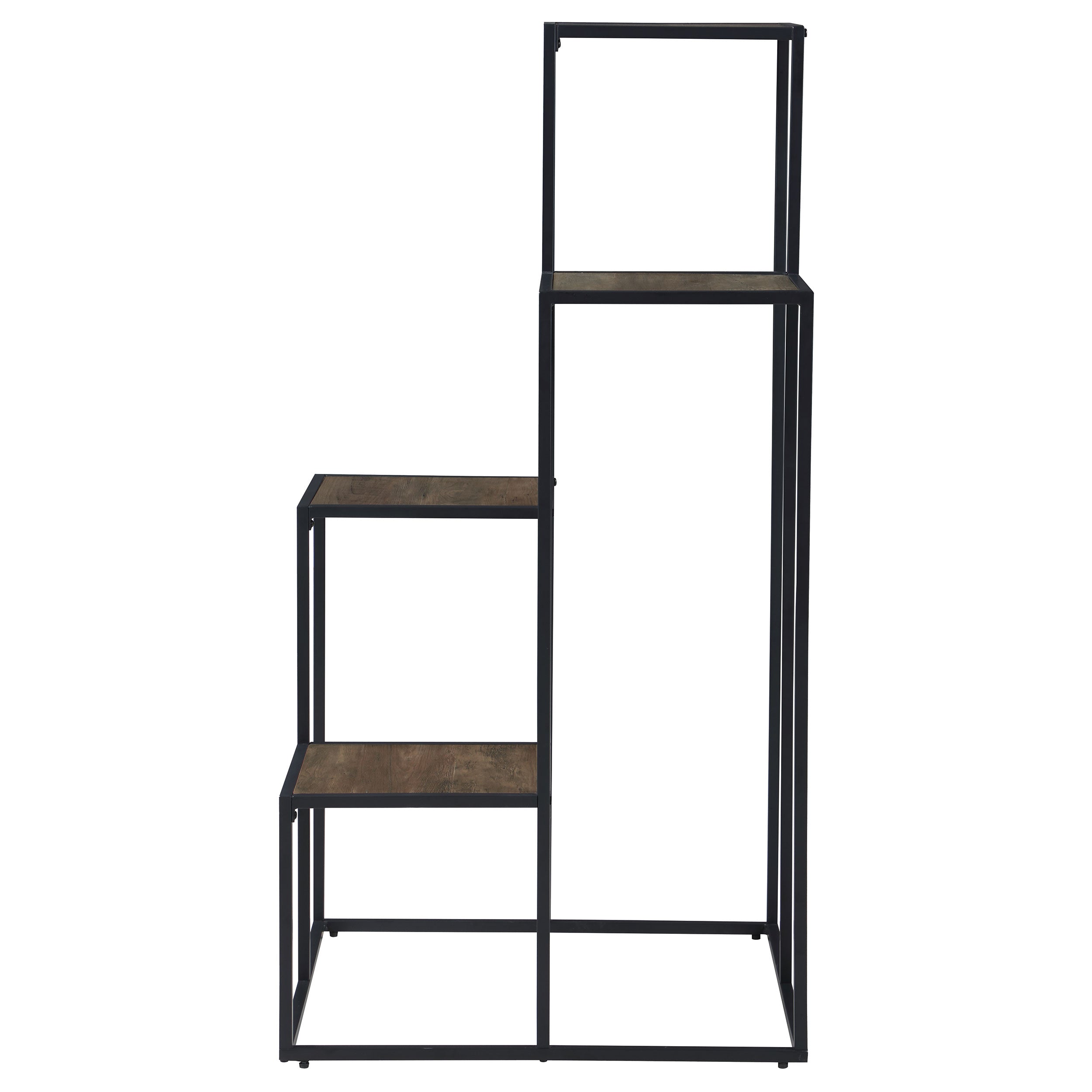 Rito 4-tier Display Shelf Rustic Brown and Black