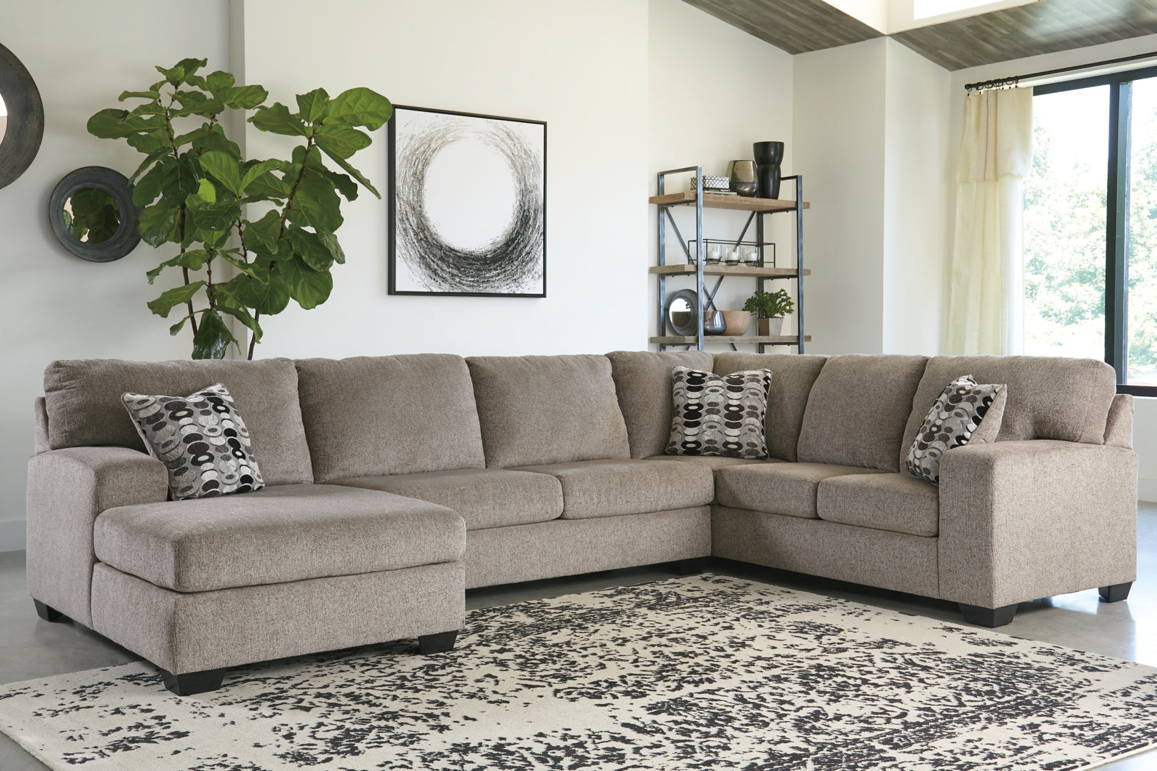 Ballinasloe 3-Piece Sectional with Ottoman