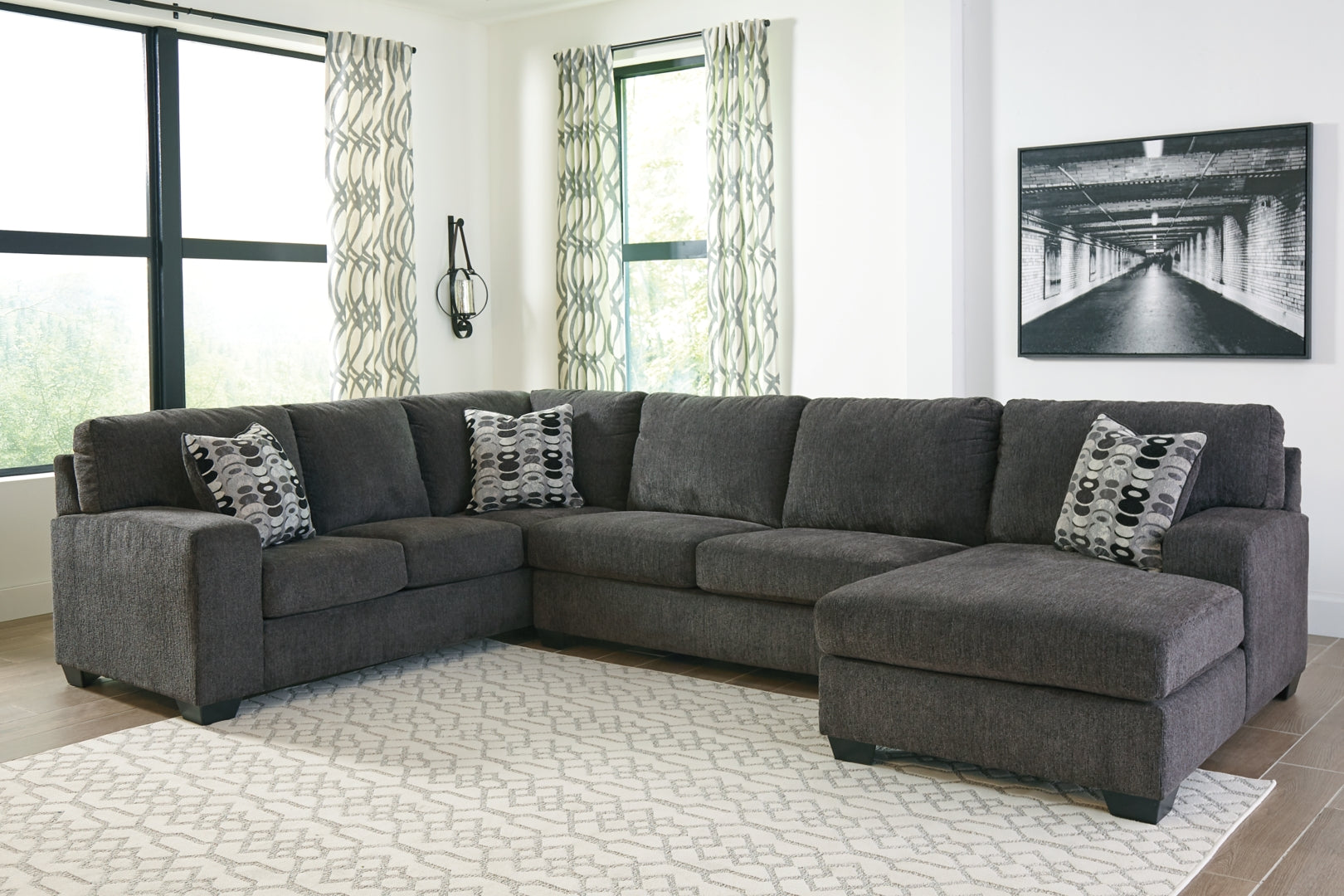 Ballinasloe 3-Piece Sectional with Ottoman