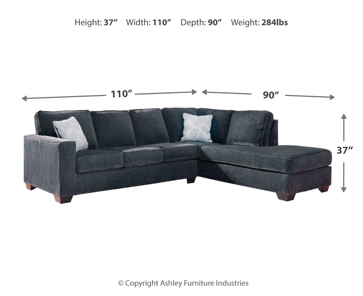 Altari 2-Piece Sleeper Sectional with Chaise