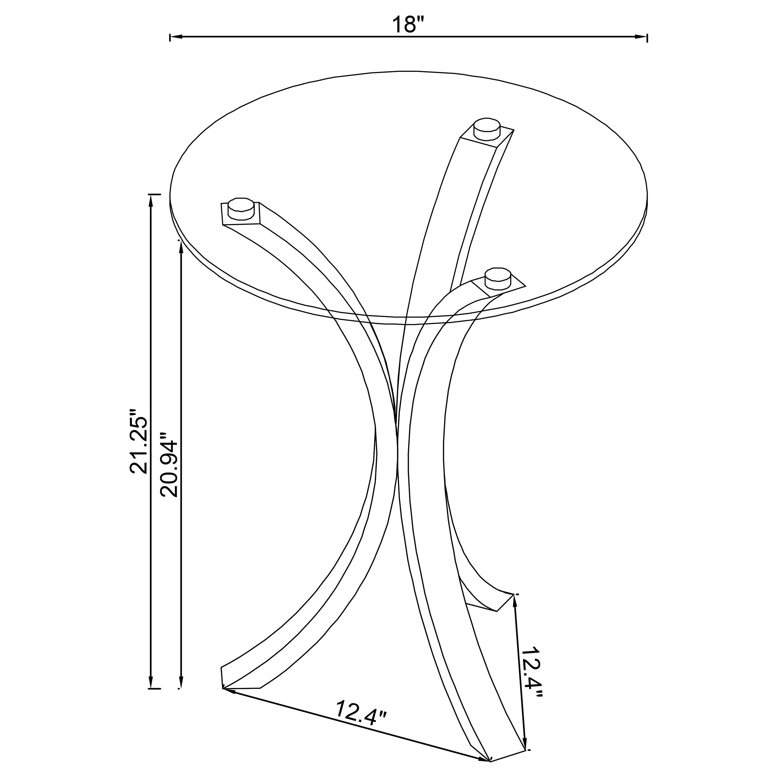 Laning Round Accent Table Clear