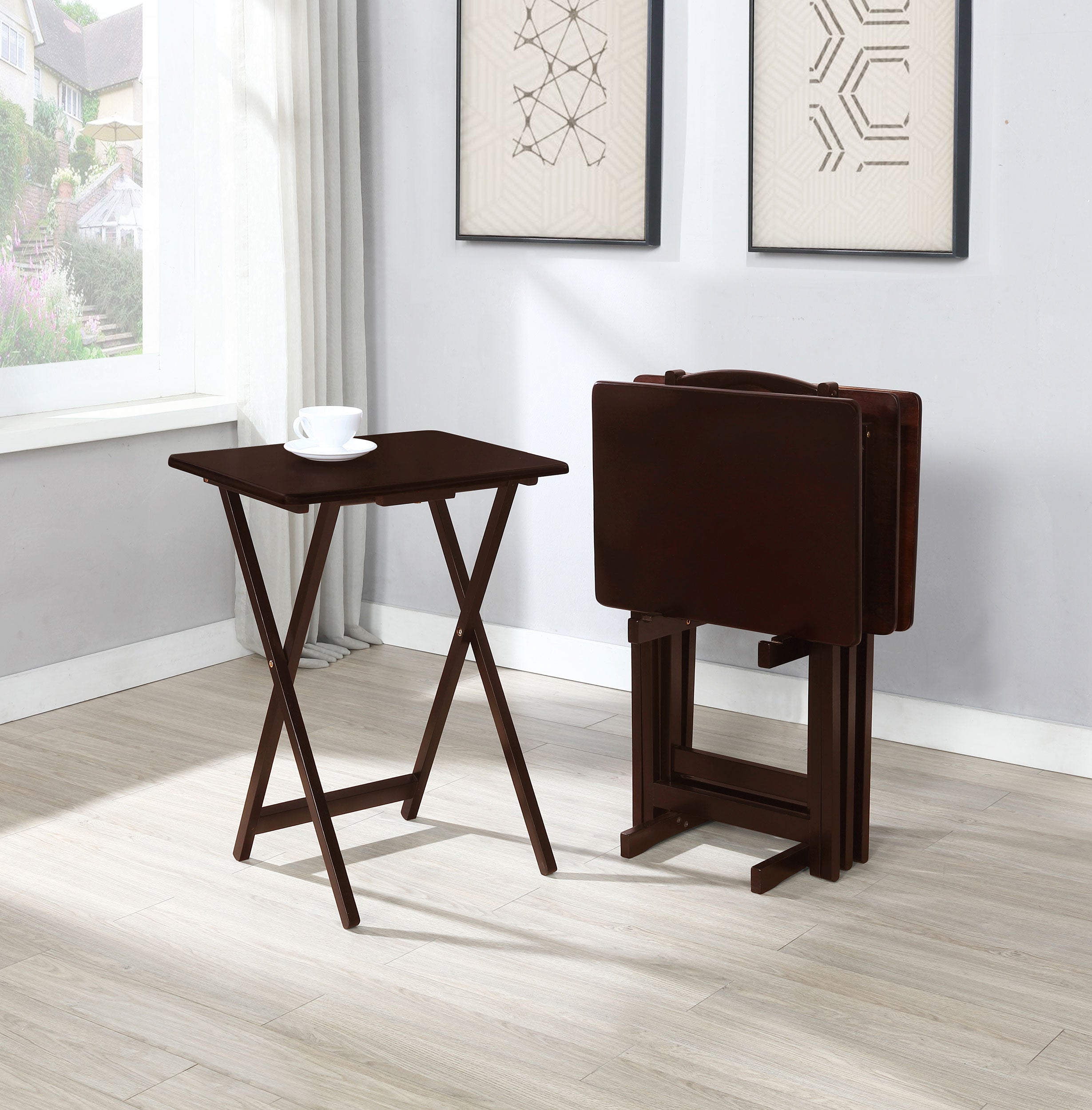 Donna  Tray Table Set Cappuccino