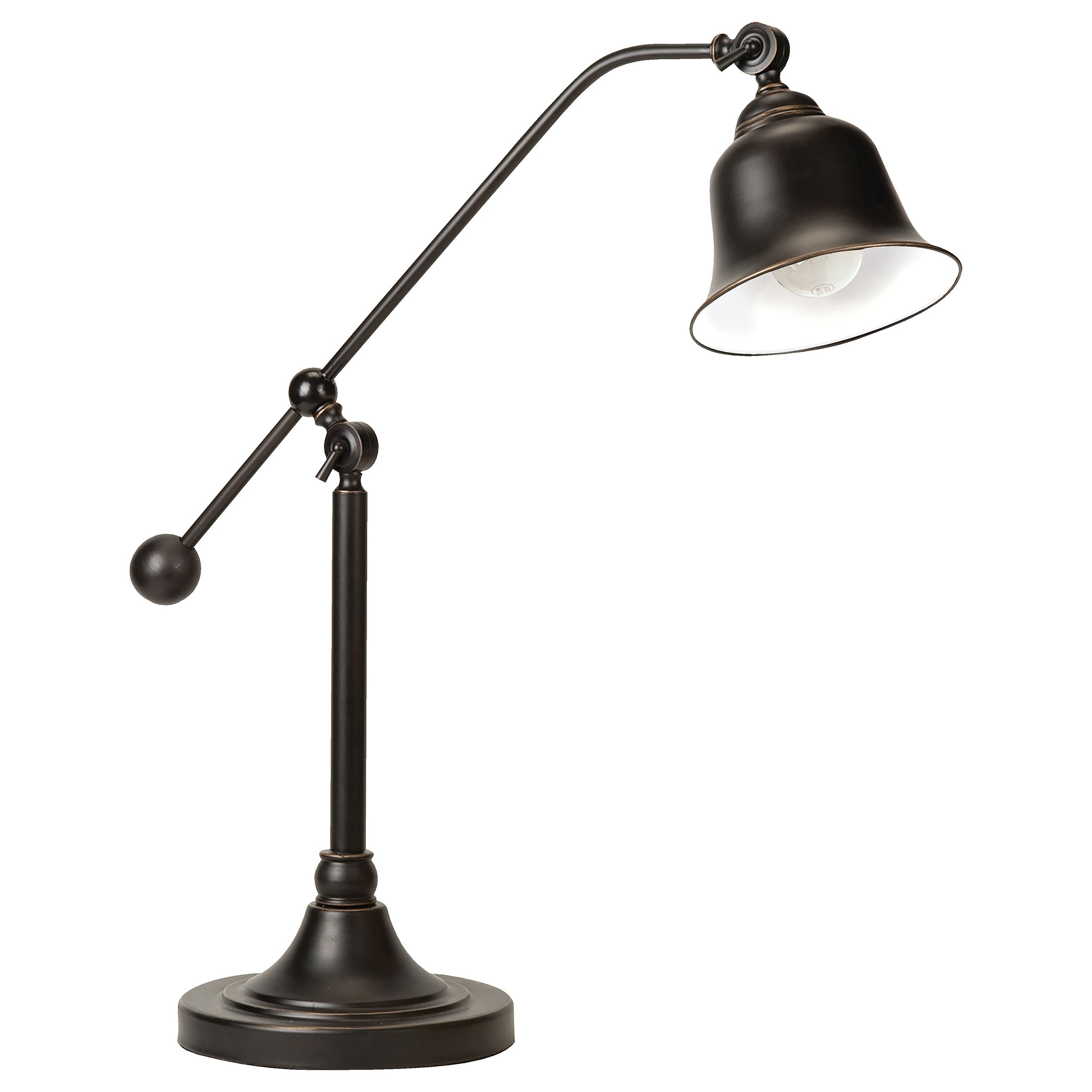 Eduardo Bell Shade Table Lamp Dark Bronze