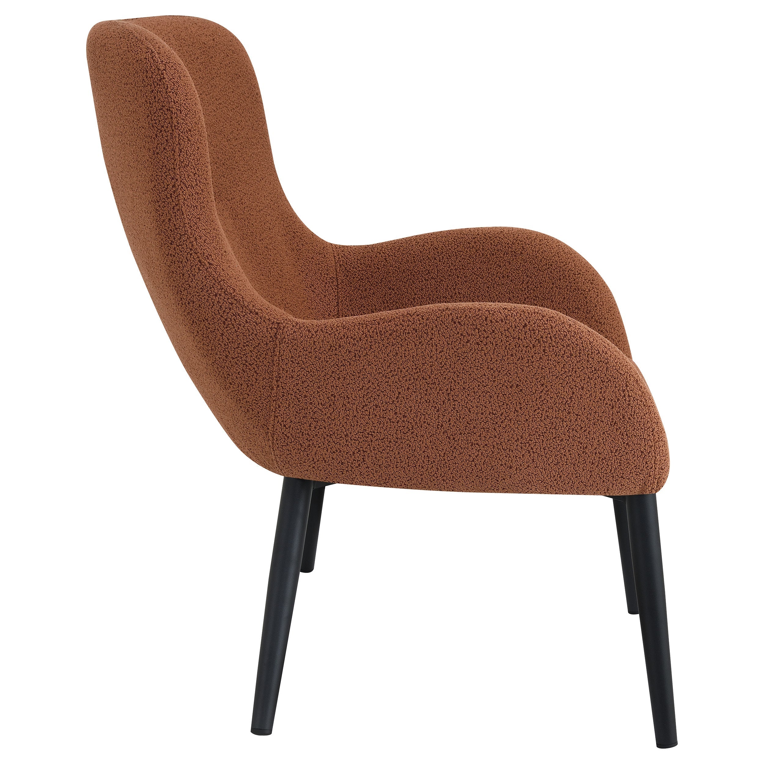 Calvin Upholstered Modern Arm Accent Chair Rust