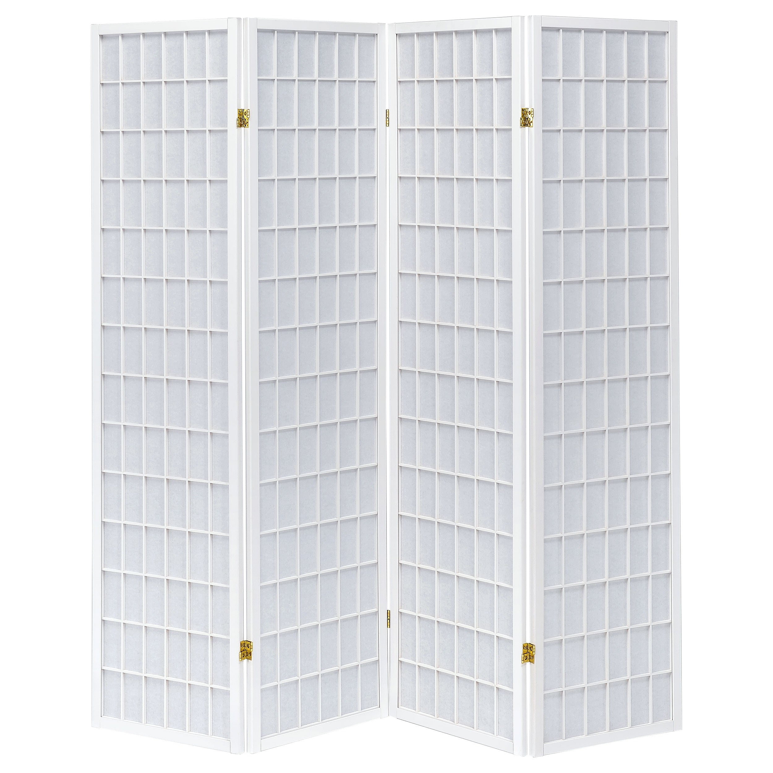 Roberto 4-panel Folding Screen White