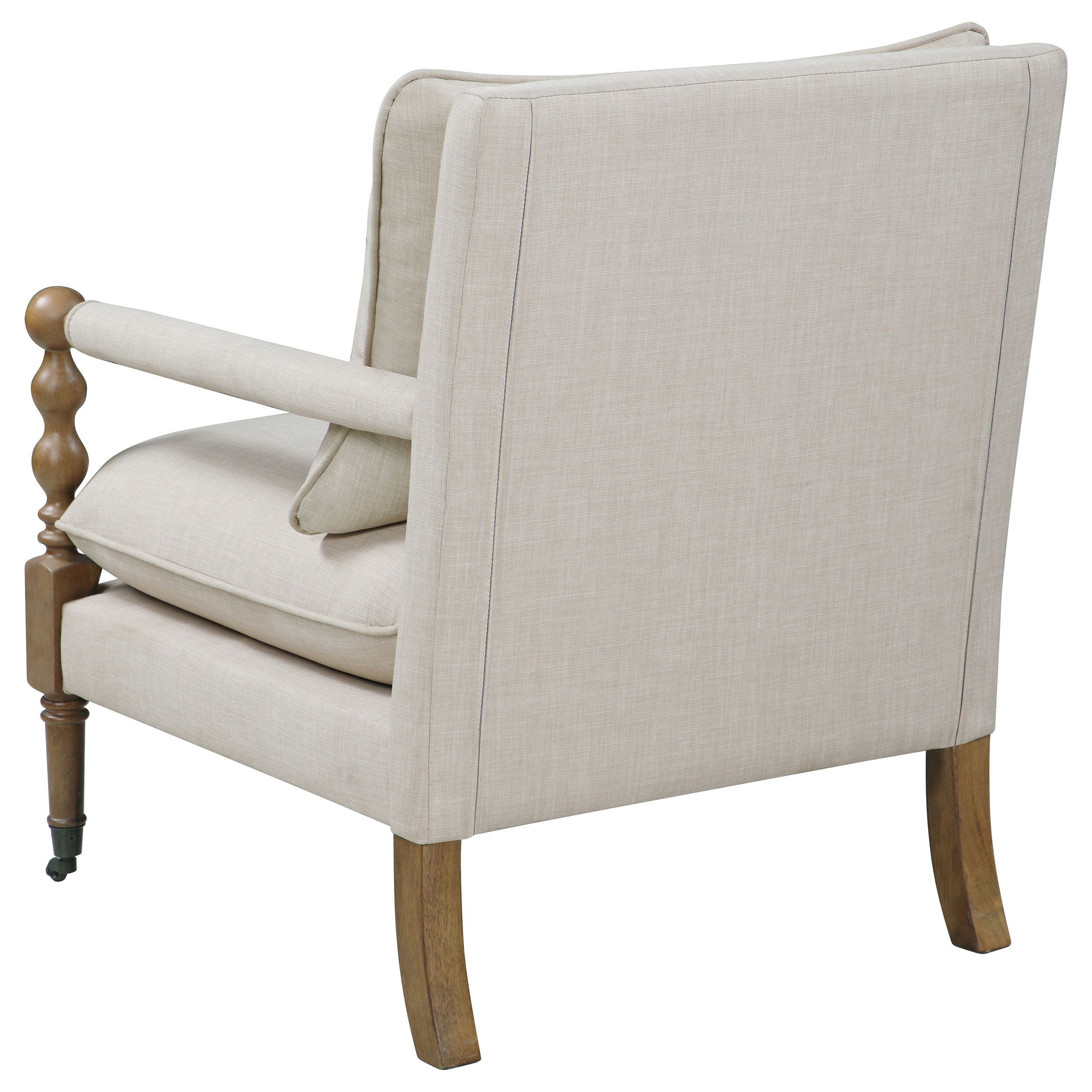 Blanchett Upholstered Accent Chair with Spindle Accent White and Navy