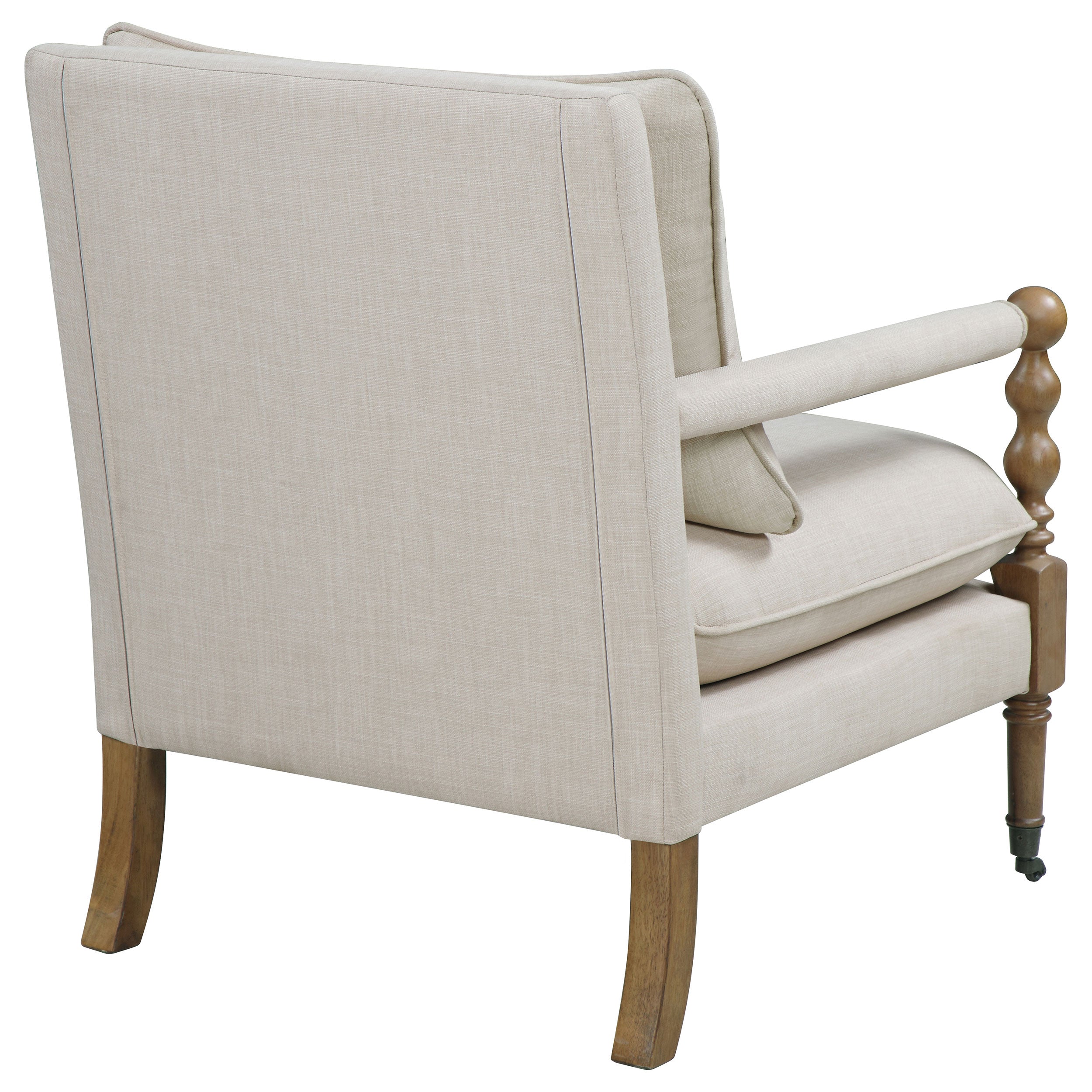 Blanchett Upholstered Accent Chair with Spindle Accent White and Navy