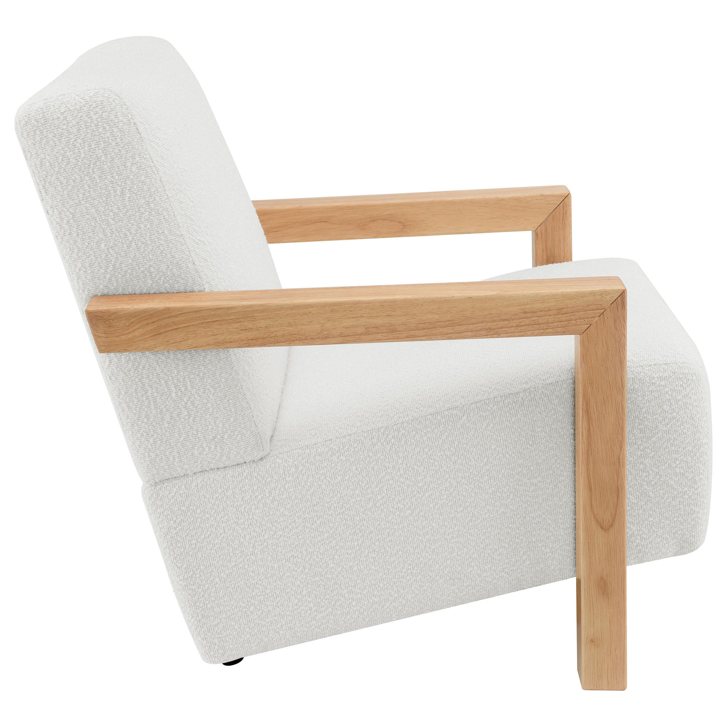 Fitzroy Boucle Upholstered Accent Arm Chair Ivory