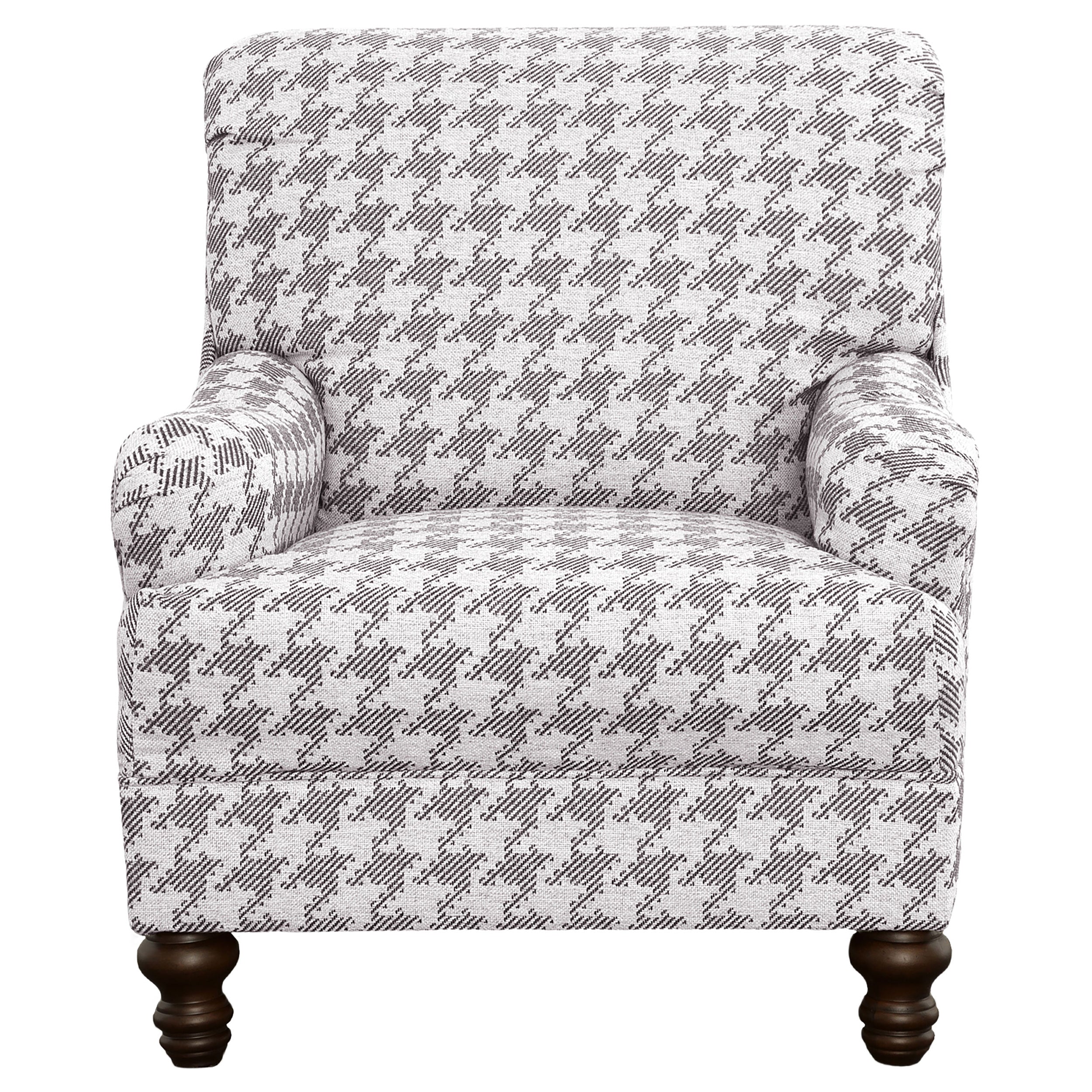 Glenn Upholstered English Arm Accent Chair Blue