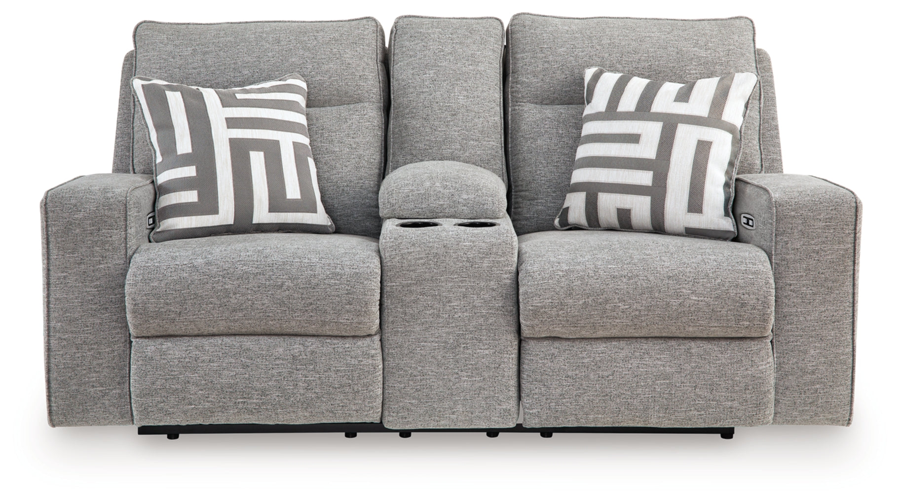 Biscoe Power Reclining Loveseat/Console/Adjustable Headrest