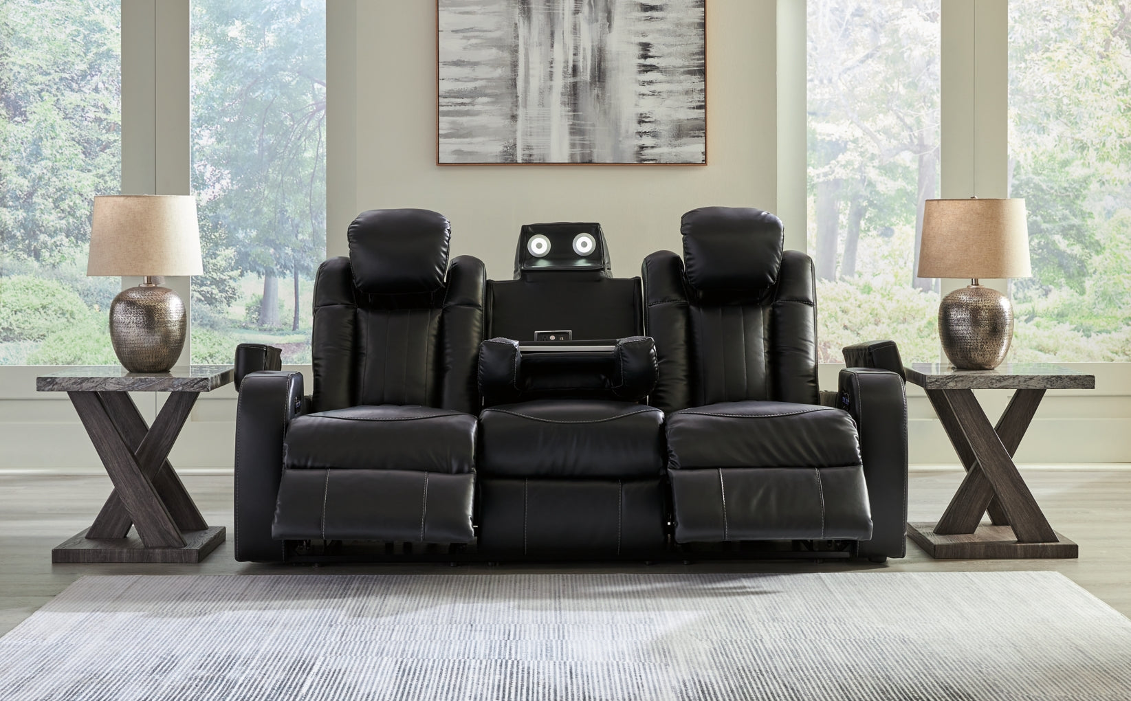 Caveman Den Power Reclining Sofa with Adjustable Headrest