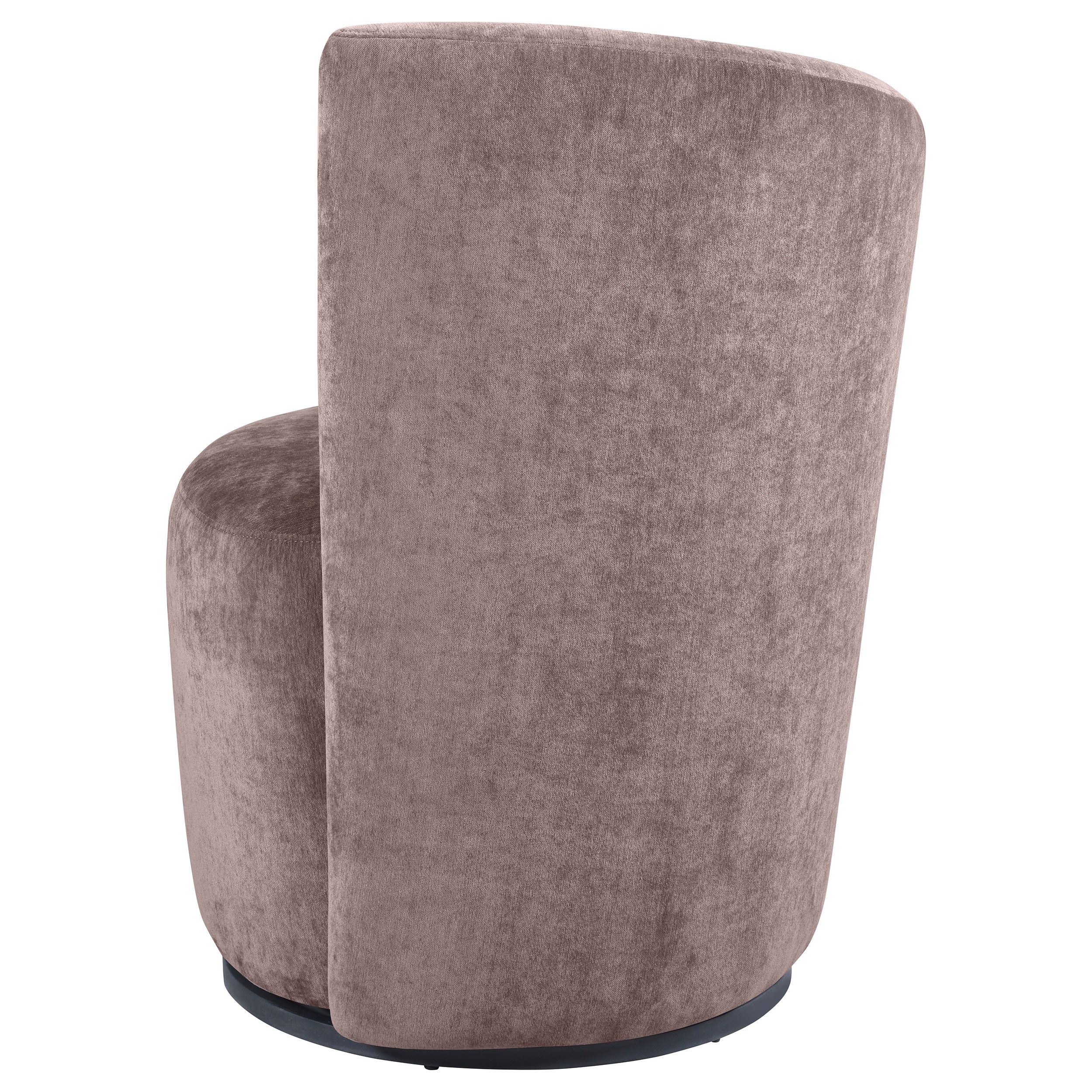 Nueva Upholstered Swivel Chair Curved Backrest Dove Grey