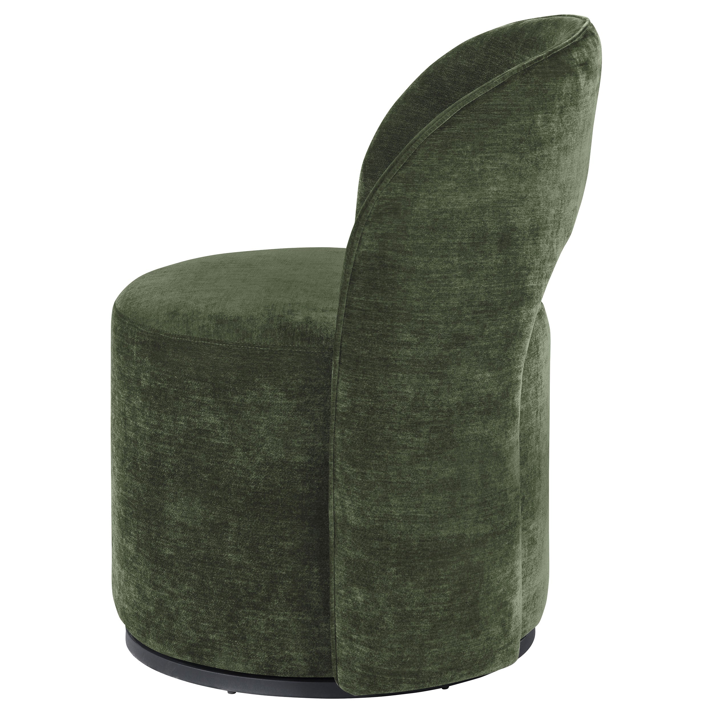 Harjo Velvet Upholstered Swivel Accent Chair Charcoal Grey
