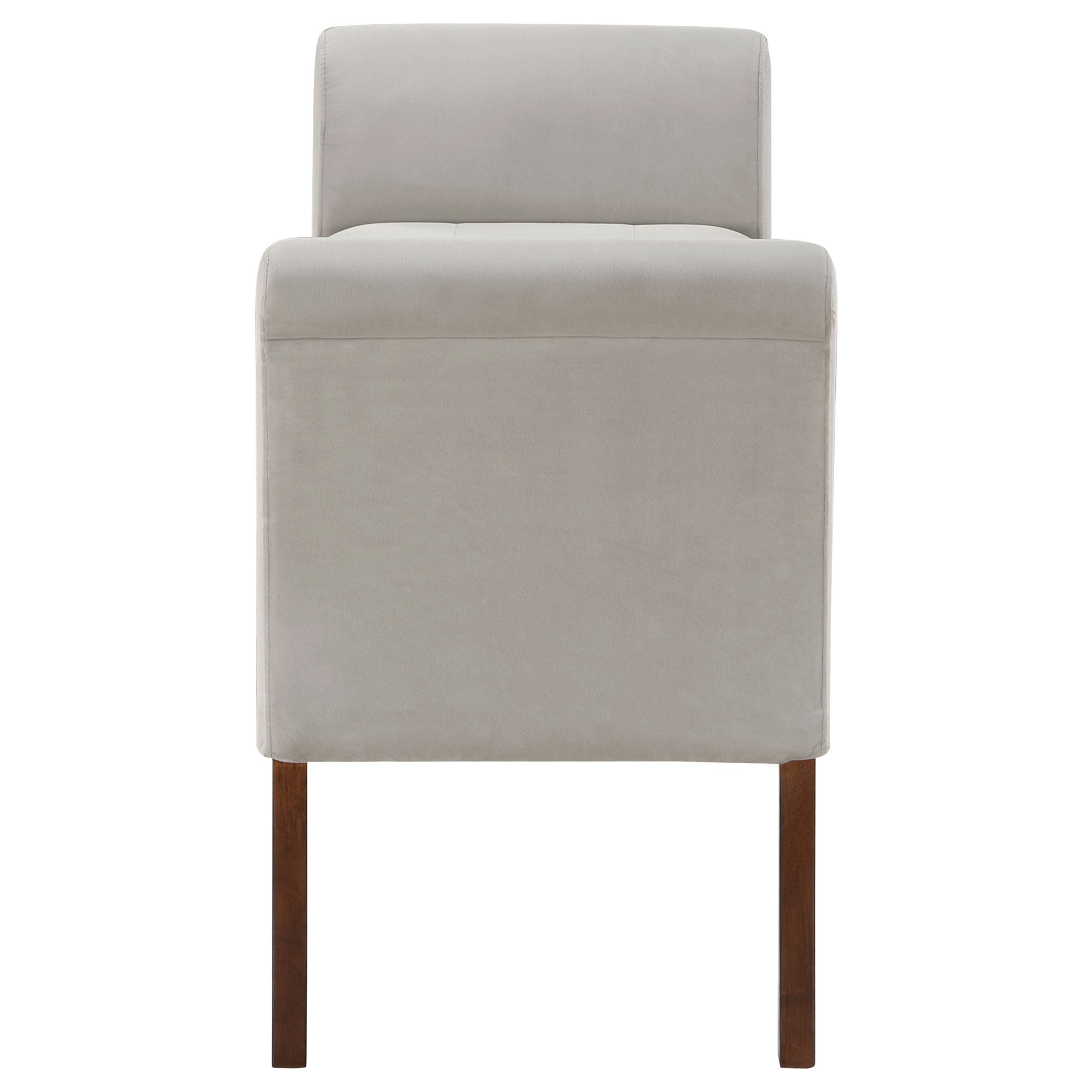 Farrah Velvet Upholstered Rolled Arm Storage Bench