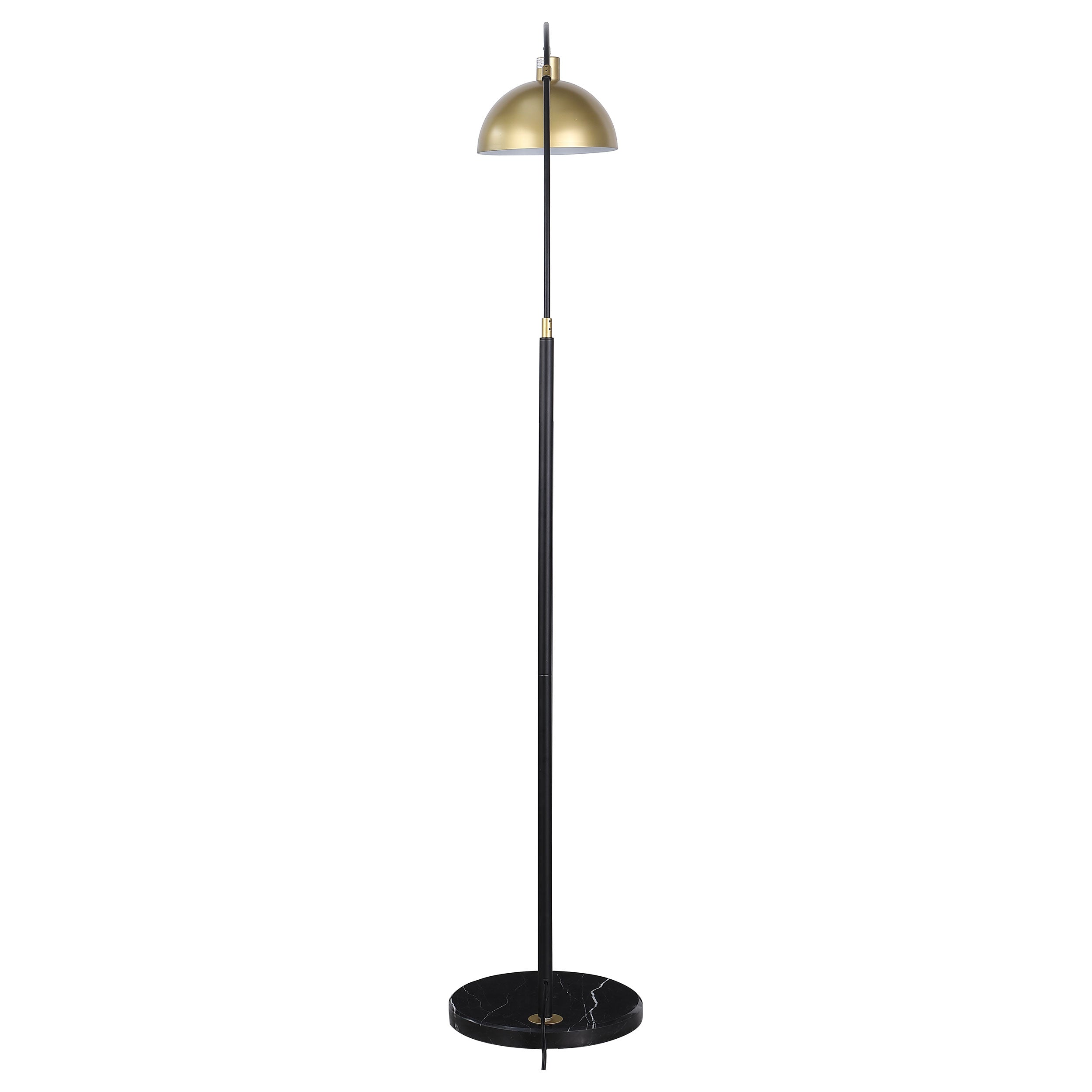 Gloria 74-inch Arched Dome Shade Metal Floor Lamp Black