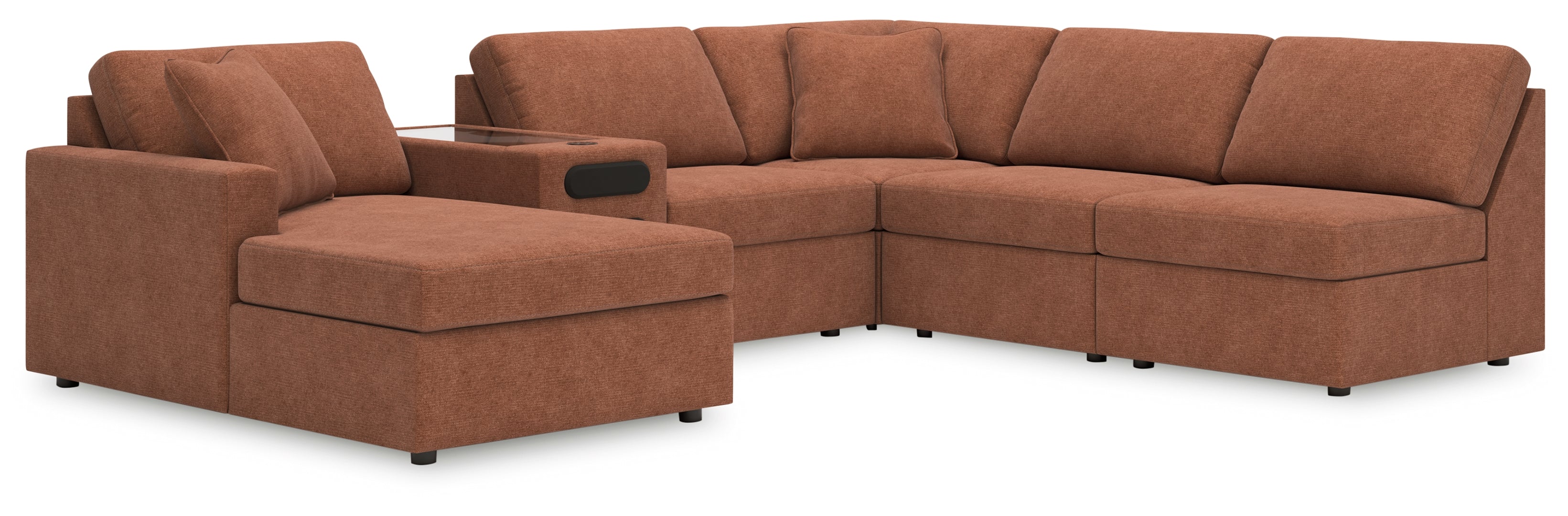 Modmax 6-Piece Sectional with Chaise and Audio Console