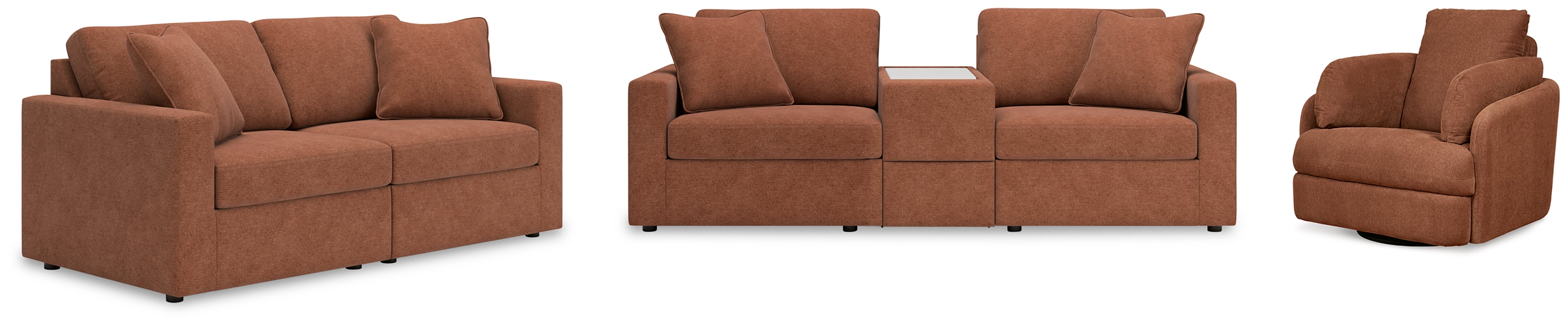Modmax Sofa, Loveseat and Recliner Sectional Set