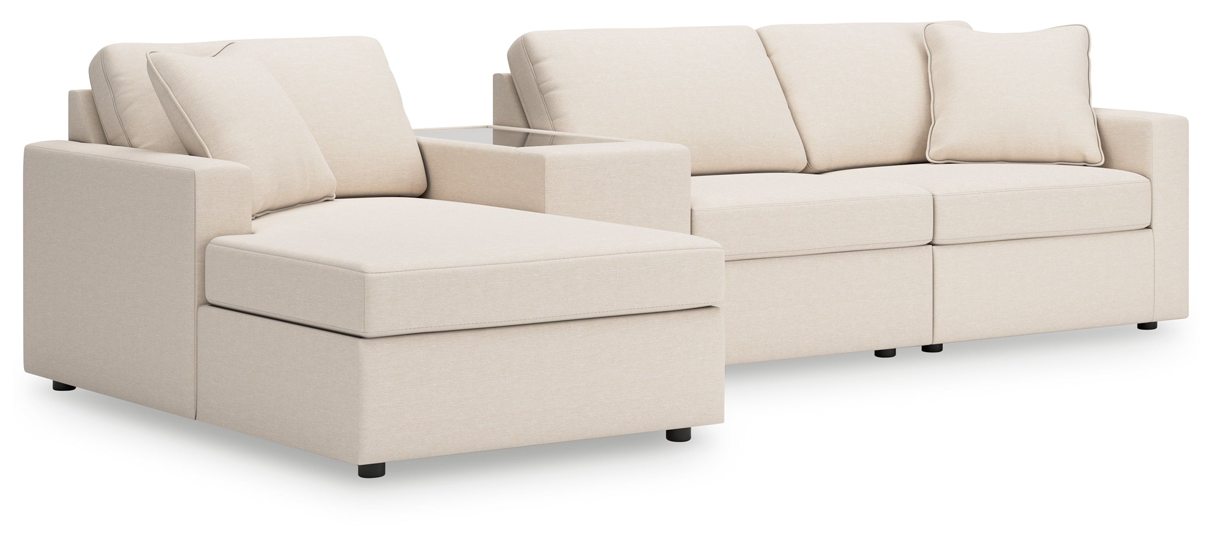 Modmax 4-Piece Sectional with Chaise and Storage Console