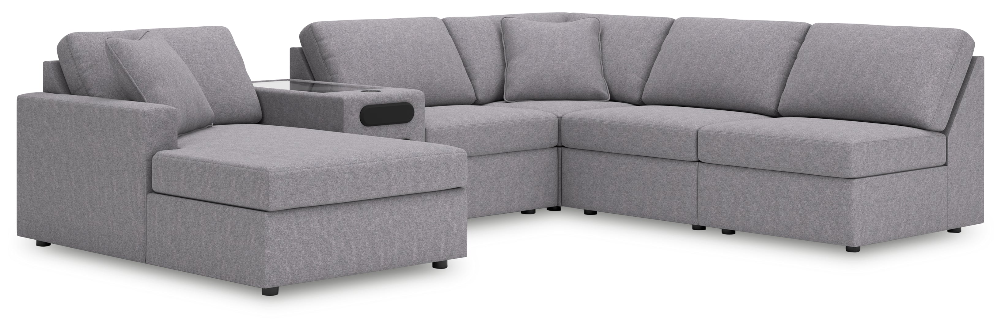 Modmax 6-Piece Sectional with Chaise and Audio Console