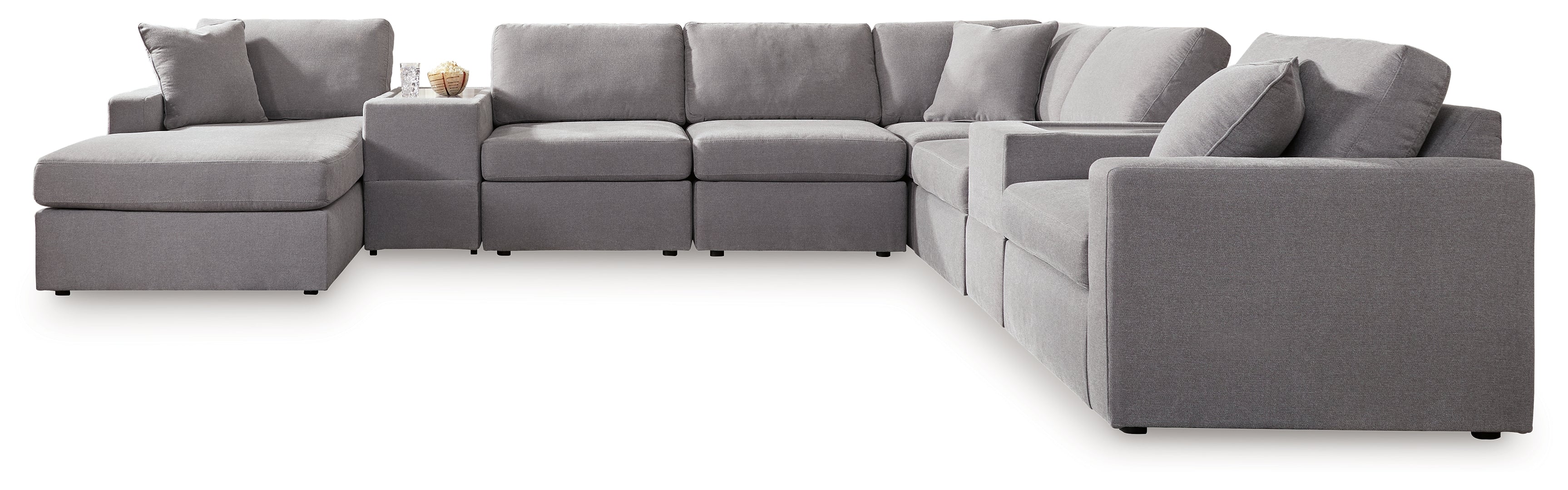 Modmax 8-Piece Sectional with Chaise and Storage Consoles