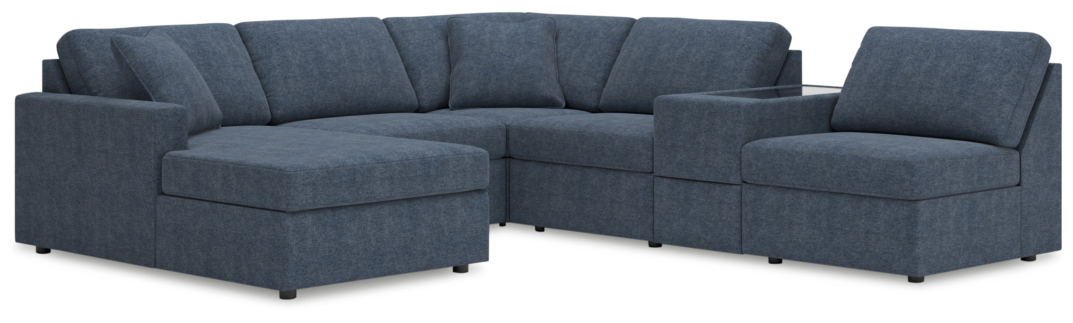 Modmax 6-Piece Sectional with Chaise and Storage Console