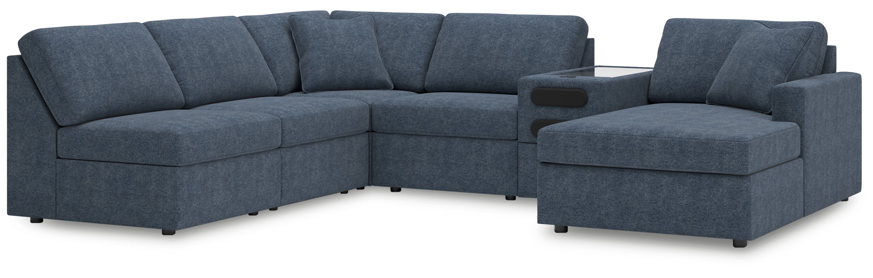 Modmax 6-Piece Sectional with Chaise and Audio Console