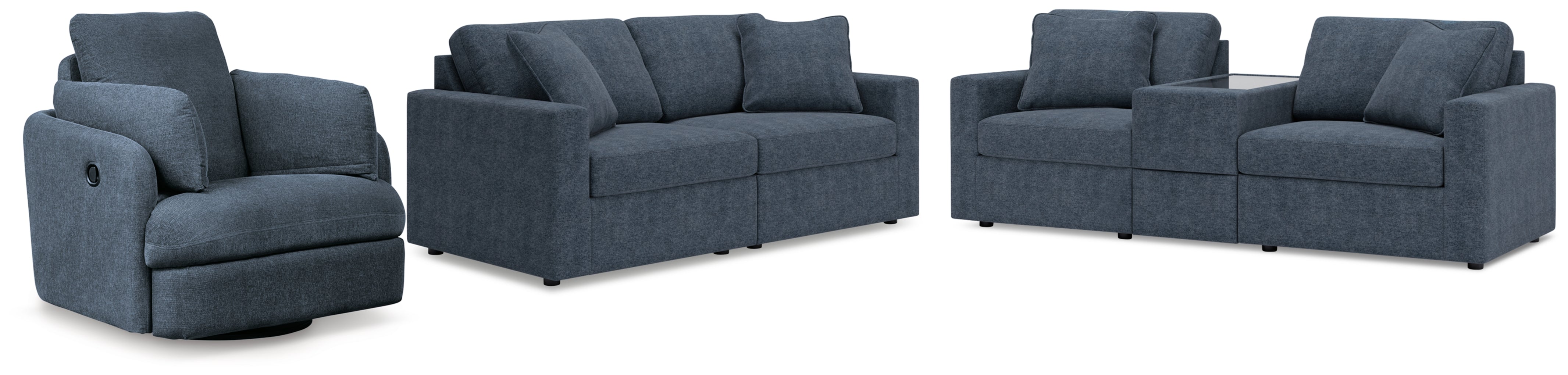Modmax Sofa, Loveseat and Recliner Sectional Set