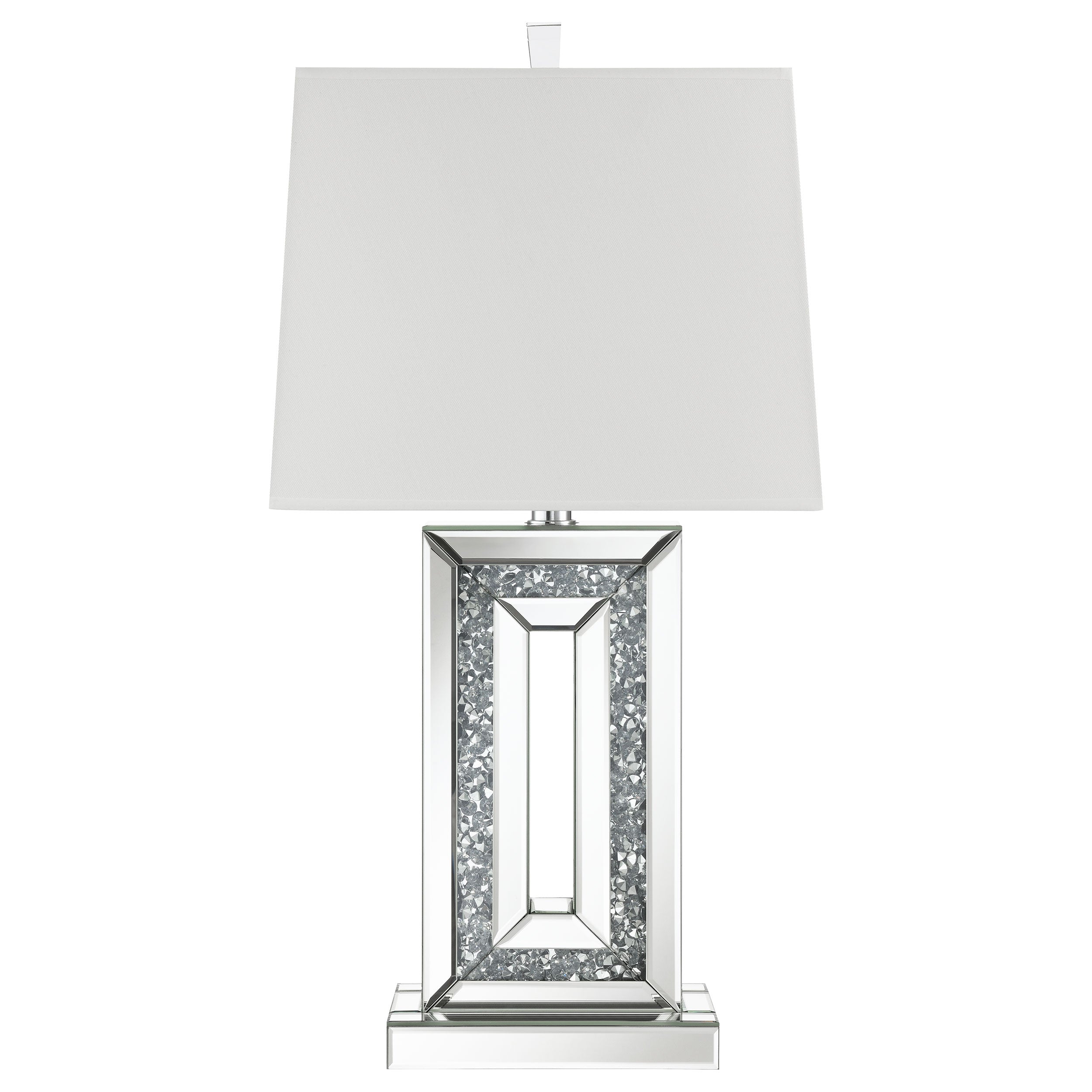 Ayelet Table Lamp with Square Shade White and Mirror