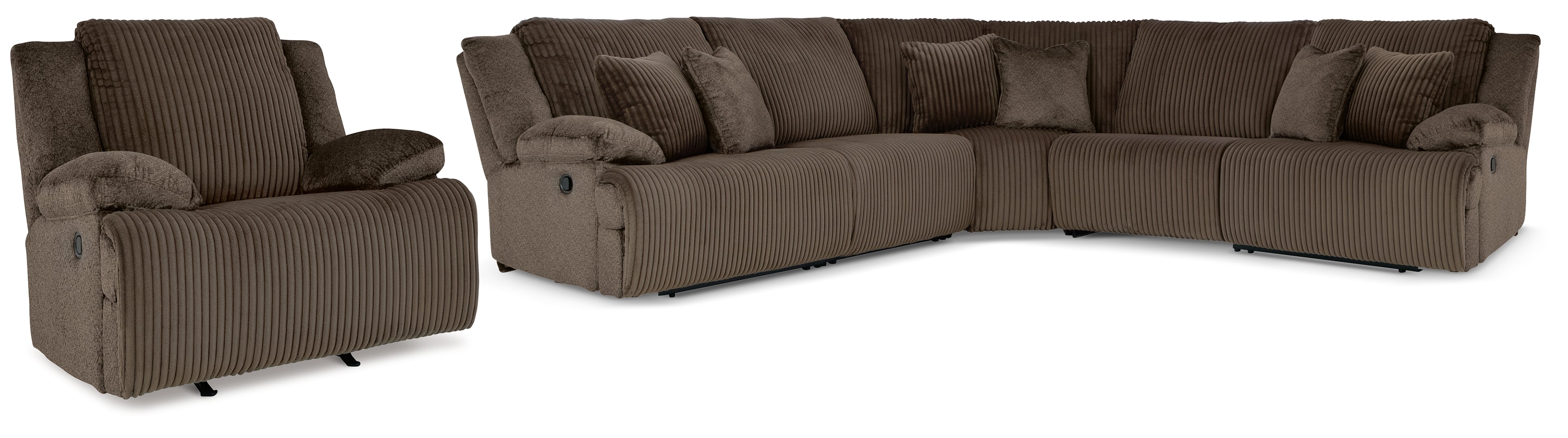 Top Tier 6-Piece Reclining Sectional with Chaise