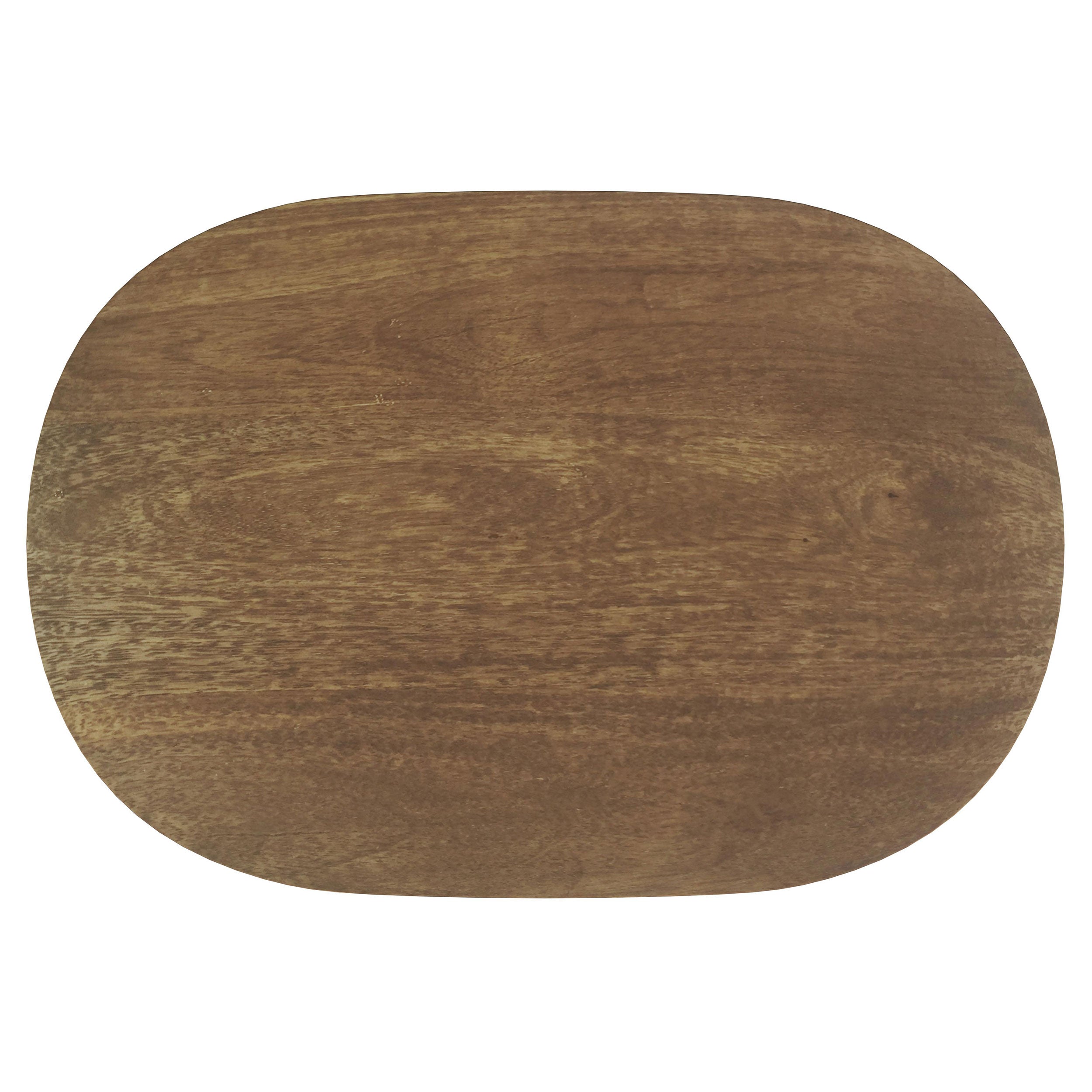 Fletcher Round Solid Mango Wood Accent Side Table Brown