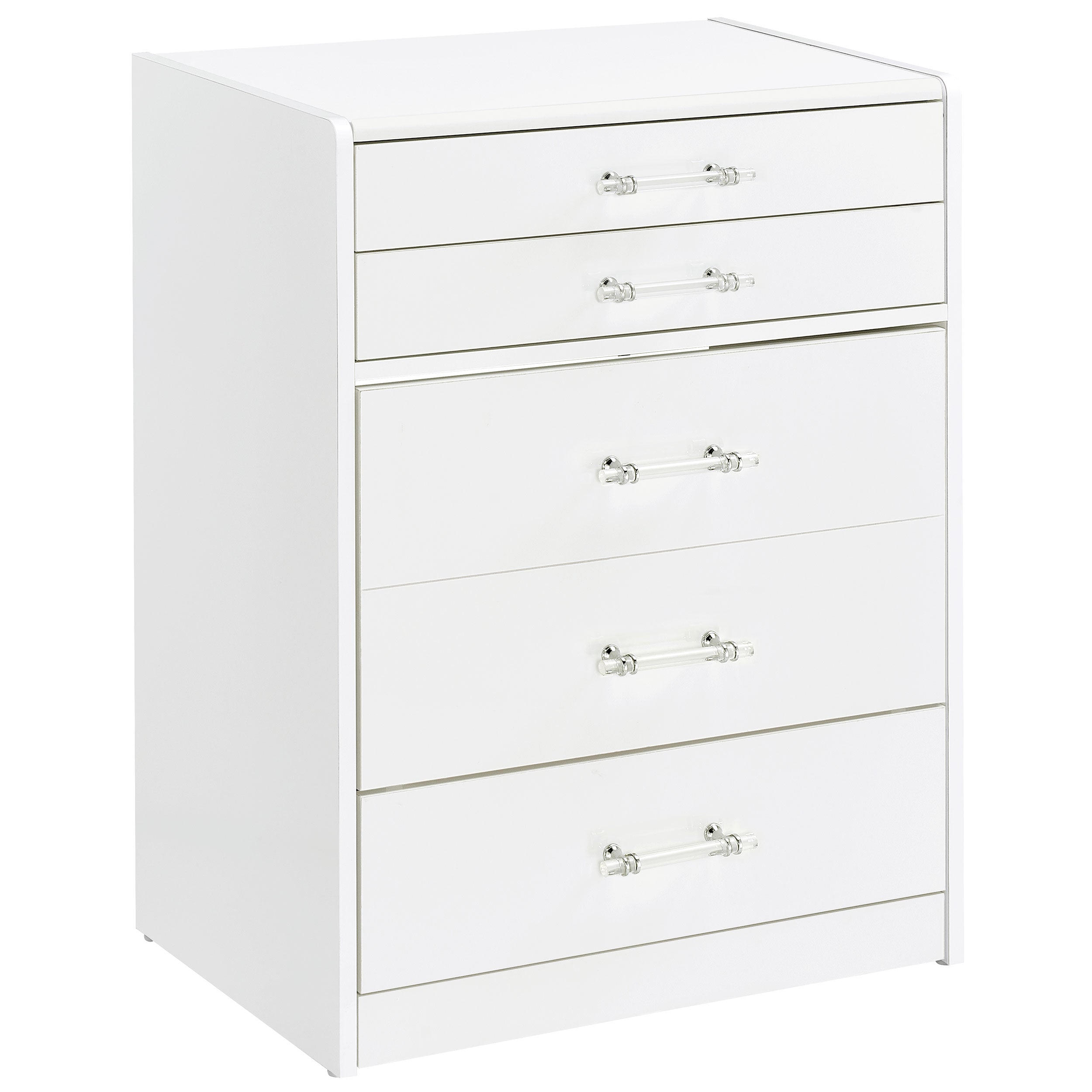 Danbury 3-drawer Makeup Vanity & Stool Set White High Gloss