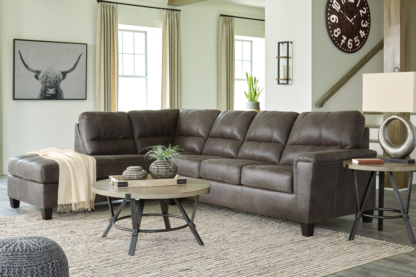 Navi 2-Piece Sectional with Ottoman