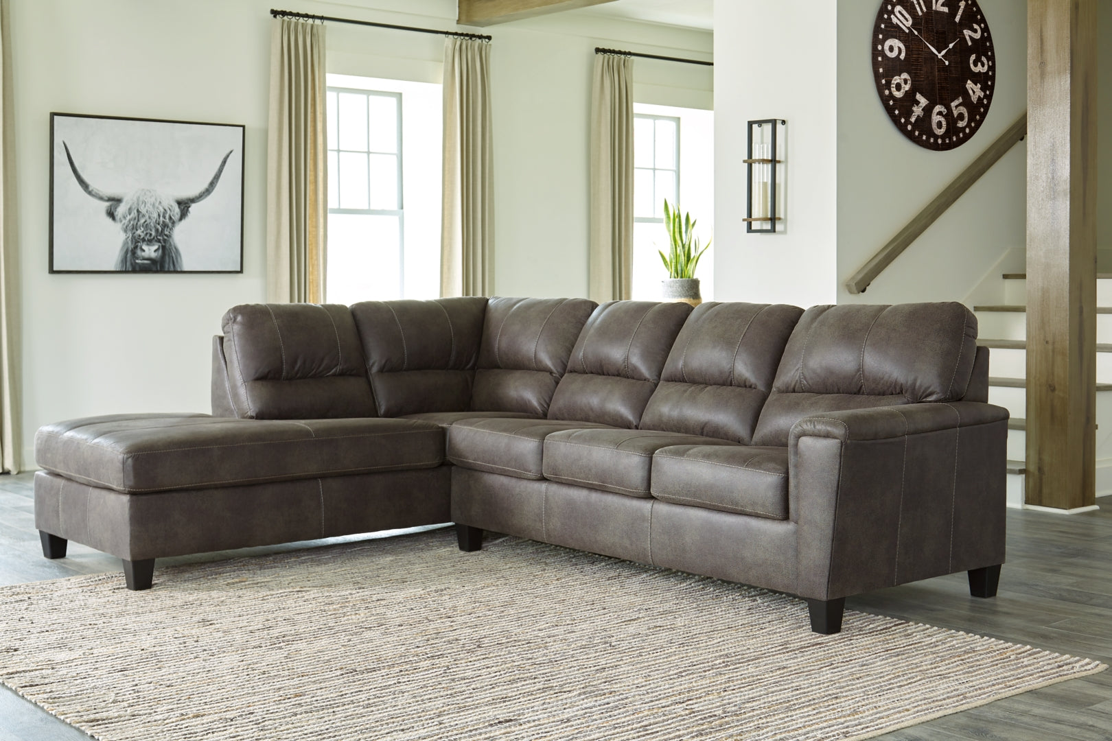 Navi 2-Piece Sectional with Ottoman