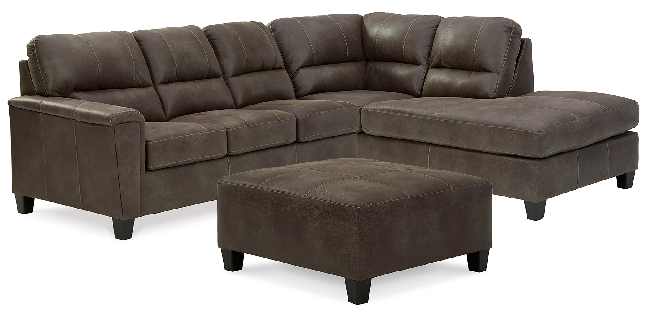 Navi 2-Piece Sectional with Ottoman