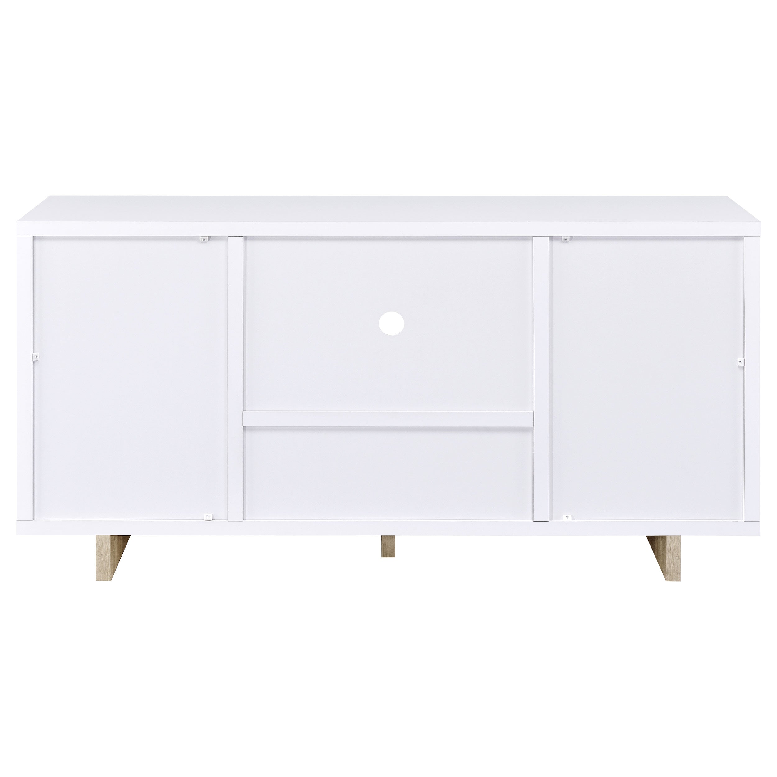 Dalton 2-door Storage Credenza White and Distressed Pine