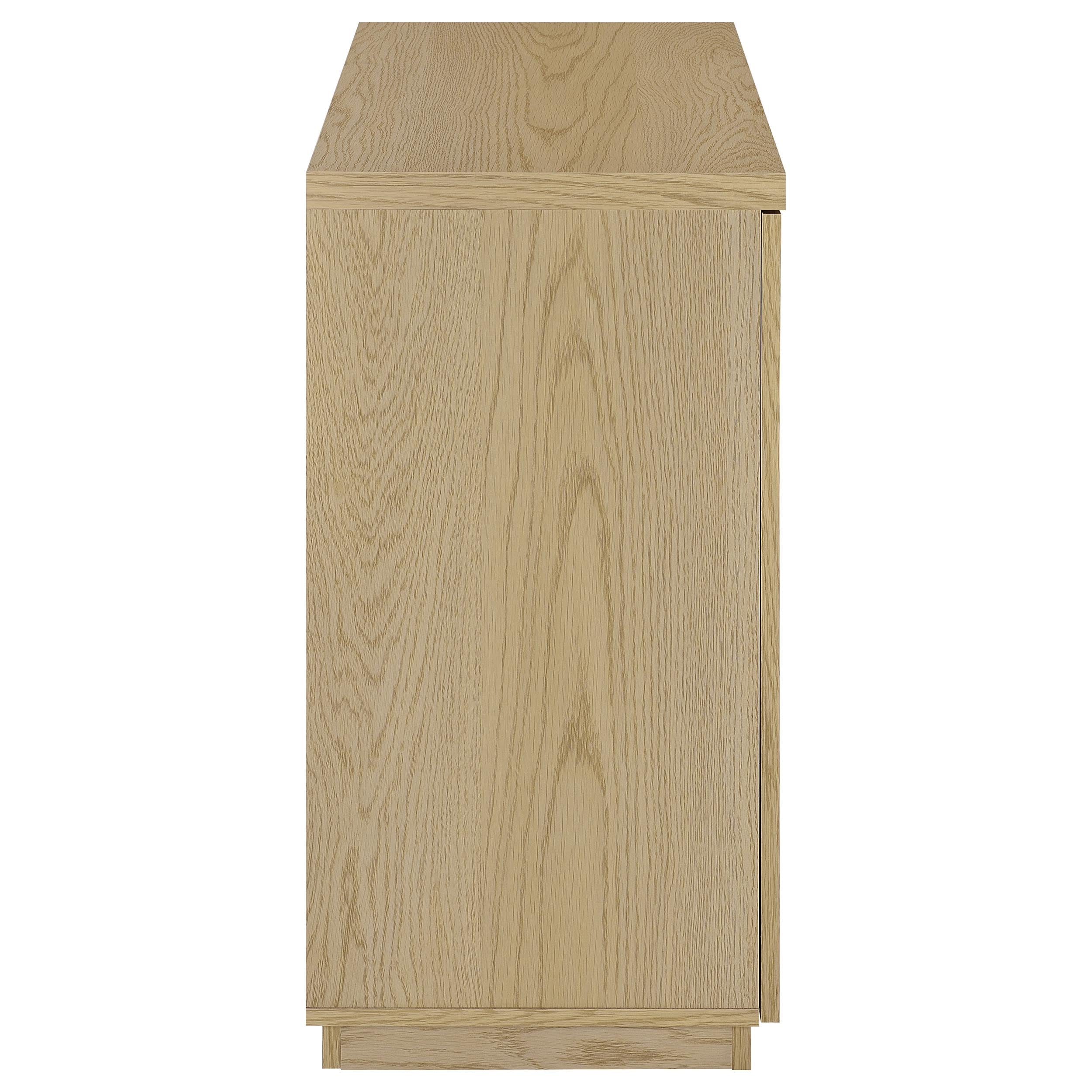 Tilbury 2-door Glass Front Accent Display Cabinet Light Oak
