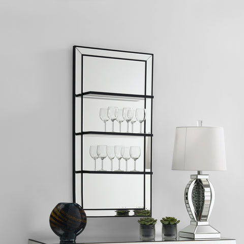 Oriel 3-Shelf Rectangle Wall Mirror image
