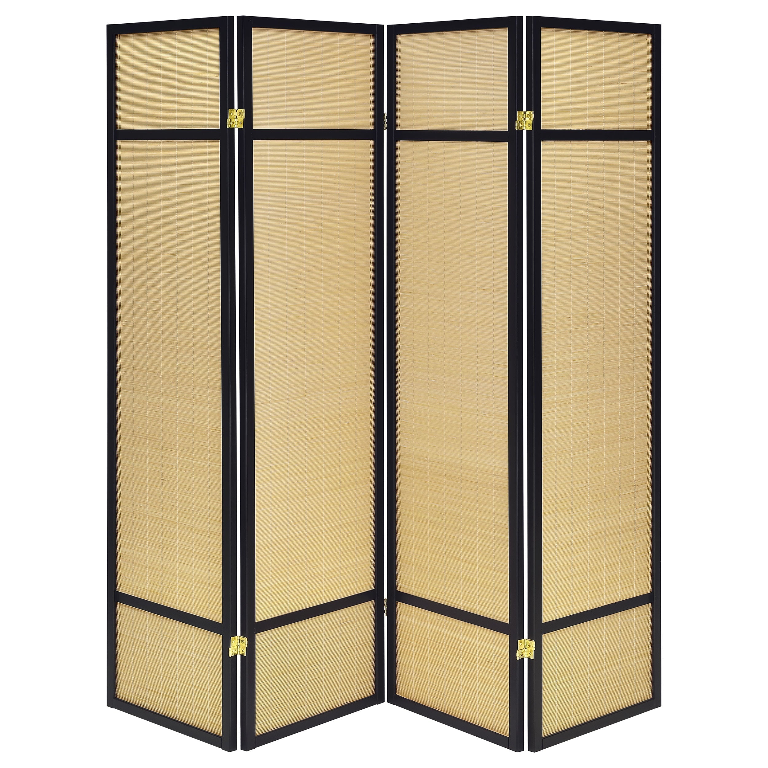 Pearce 4-panel Bamboo Room Divider Folding Screen Natural