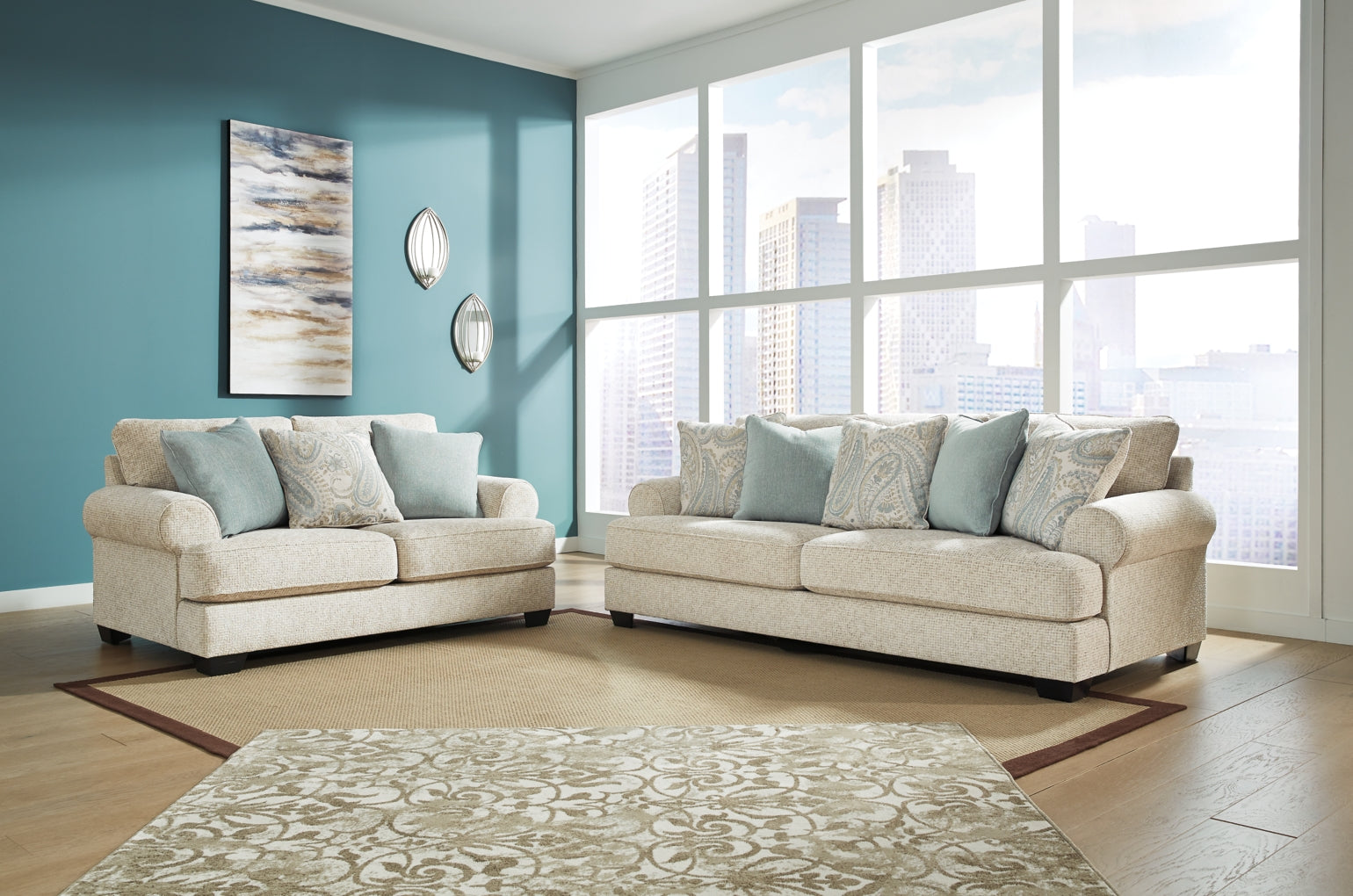 Monaghan Sofa, Loveseat, Chair and Ottoman