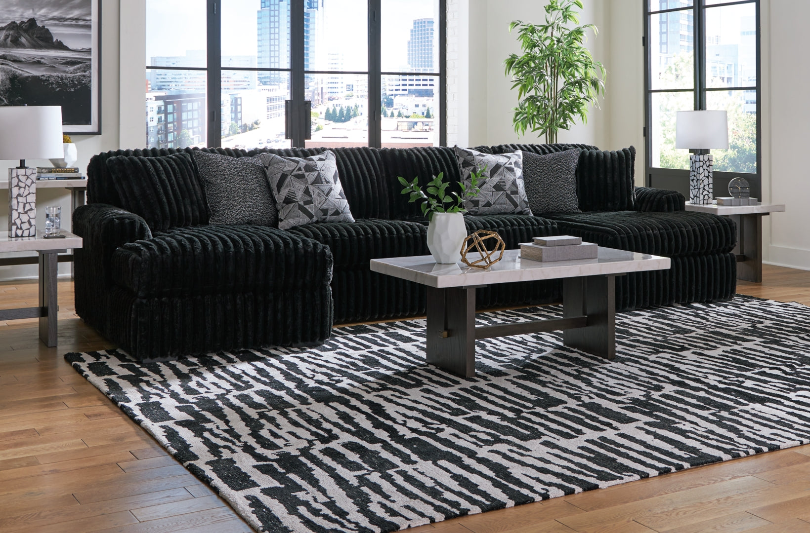 Midnight-Madness 2-Piece Sectional Sofa with Chaise