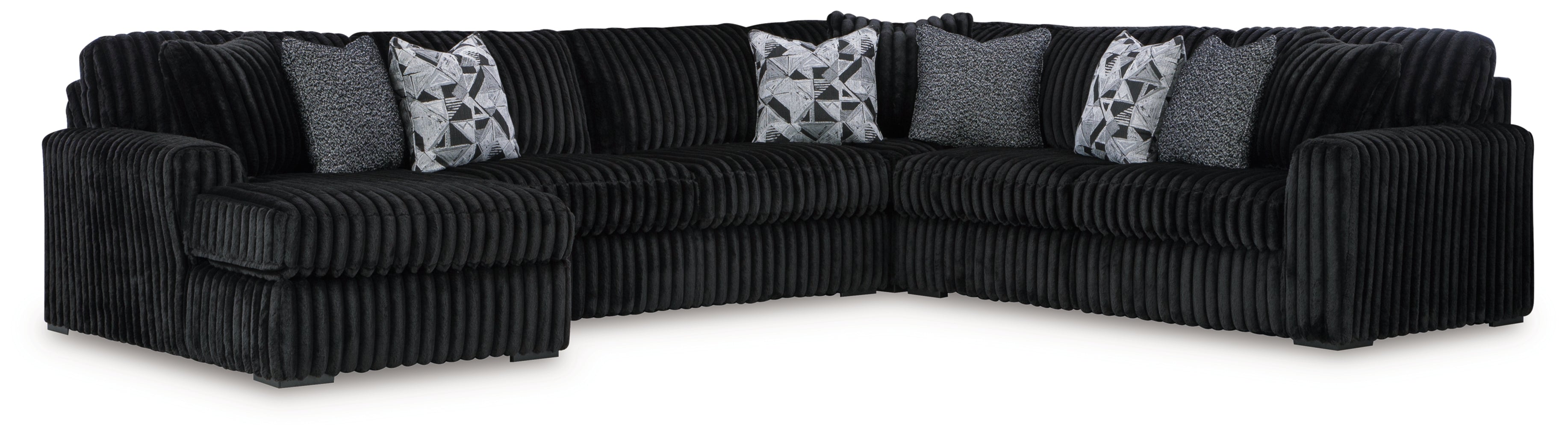 Midnight-Madness Sectional with Chaise Set