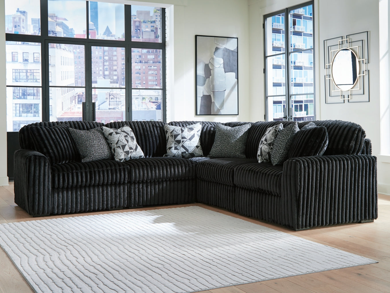 Midnight-Madness Sectional with Chaise Set