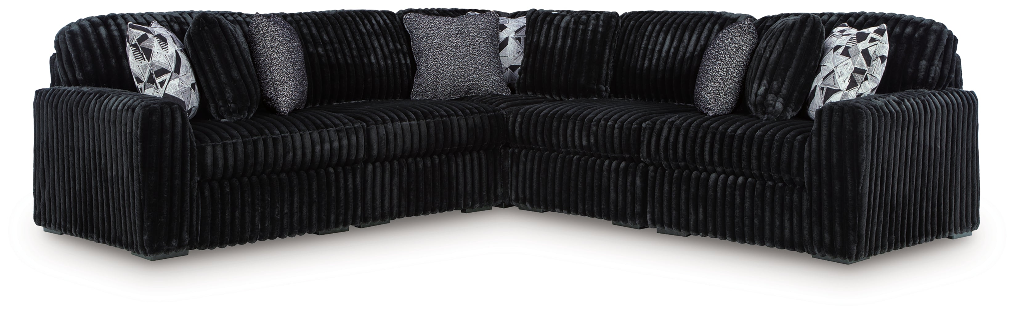 Midnight-Madness Sectional with Chaise Set