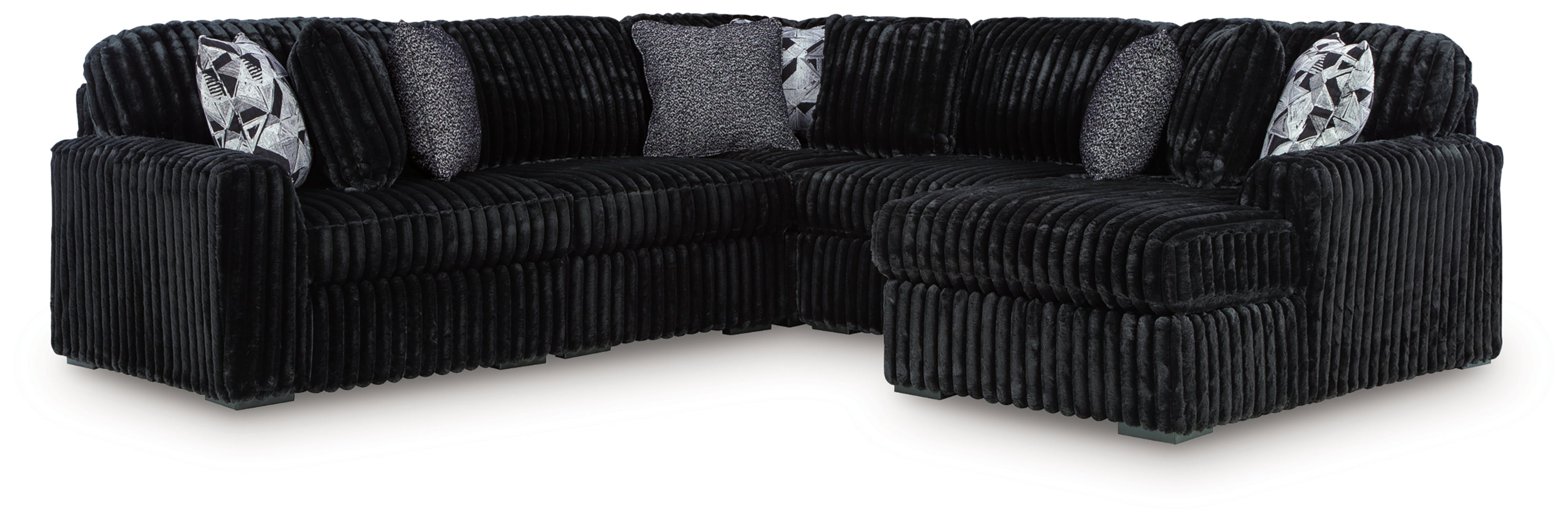 Midnight-Madness Sectional with Chaise Set