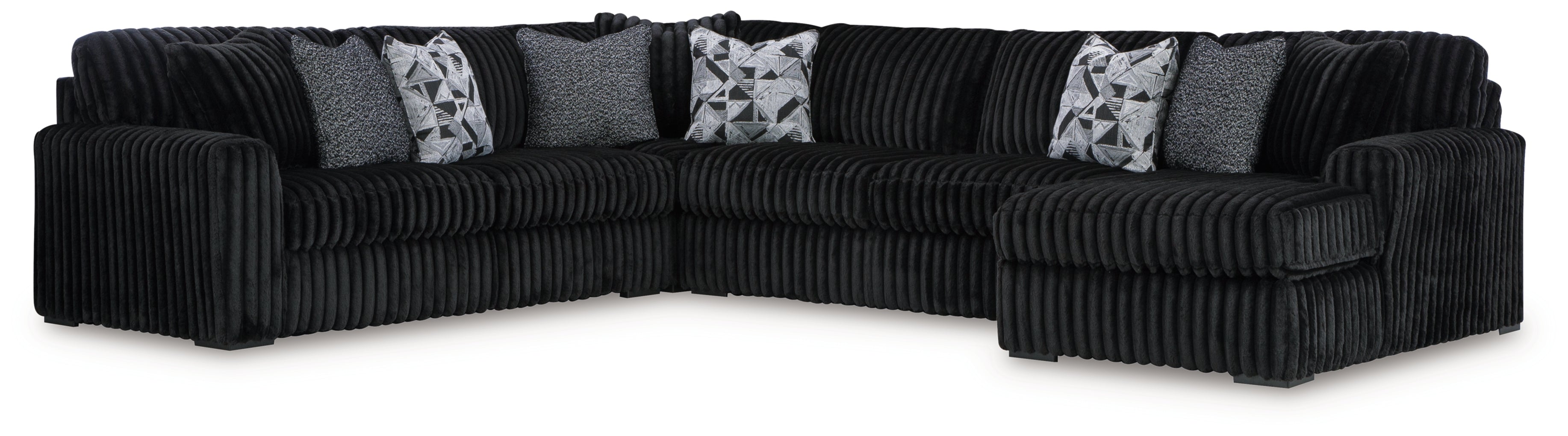 Midnight-Madness Sectional with Chaise Set