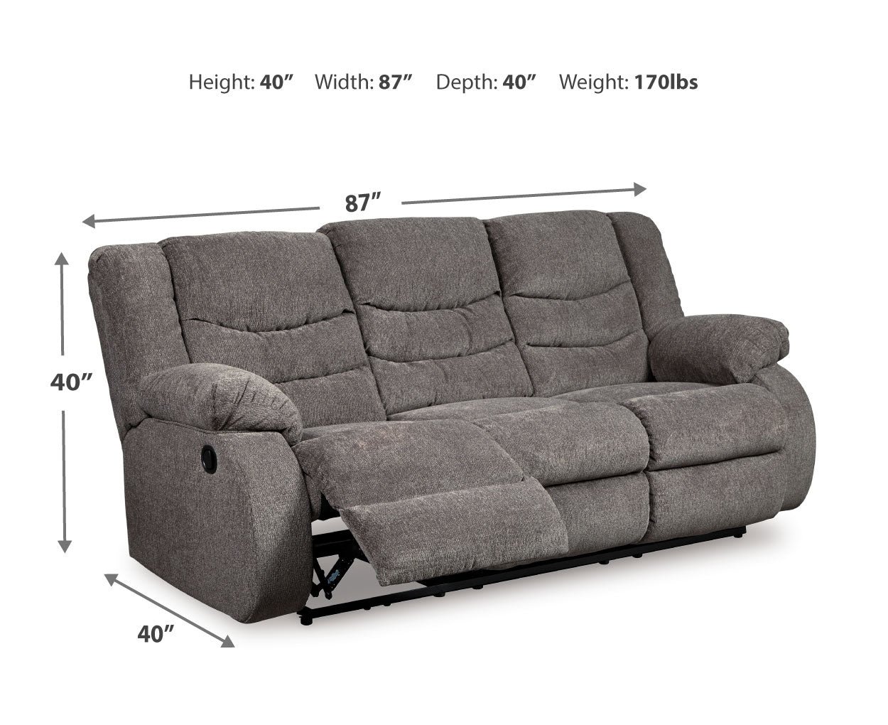 Tulen Sofa, Loveseat and Recliner